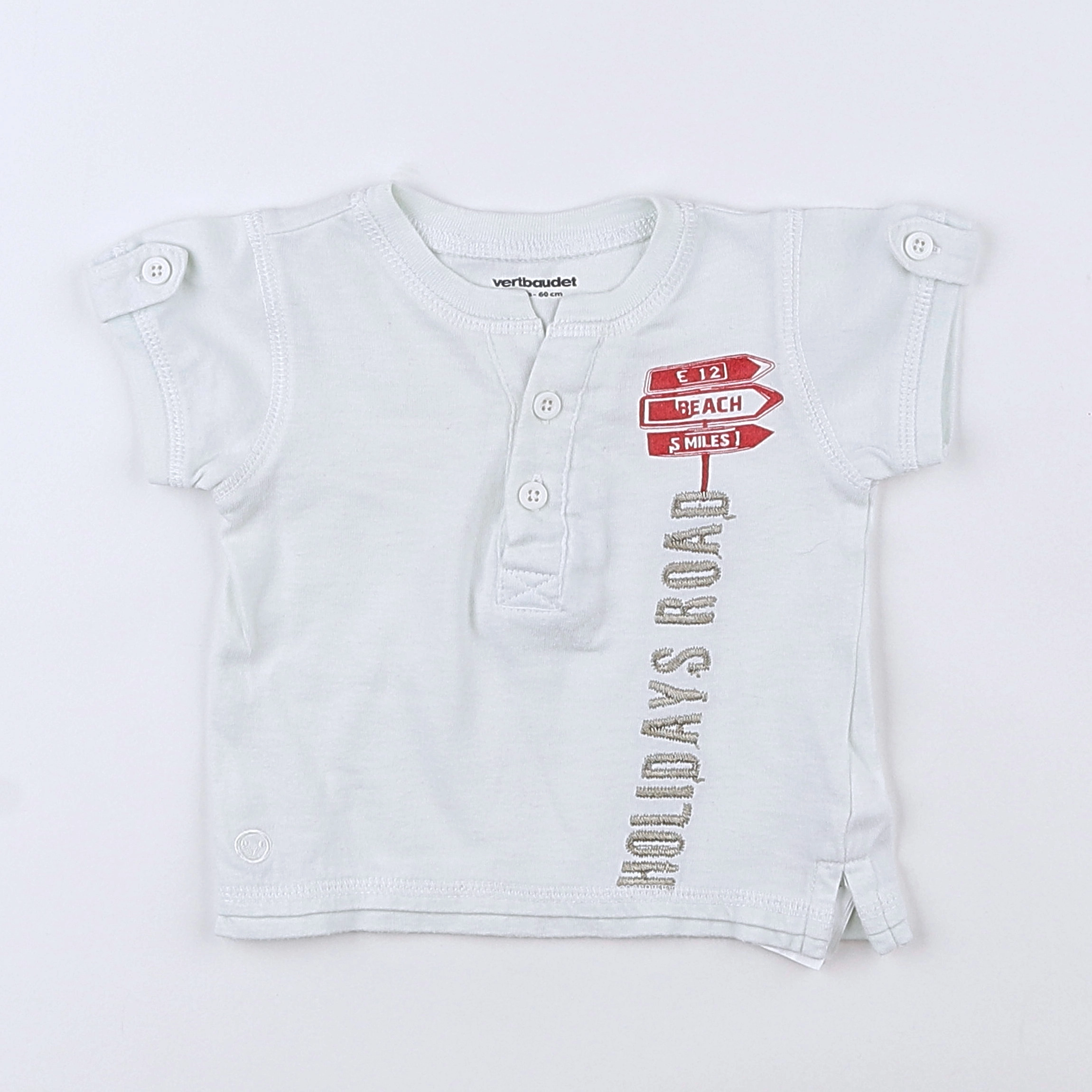 Vertbaudet - tee-shirt blanc - 3 mois