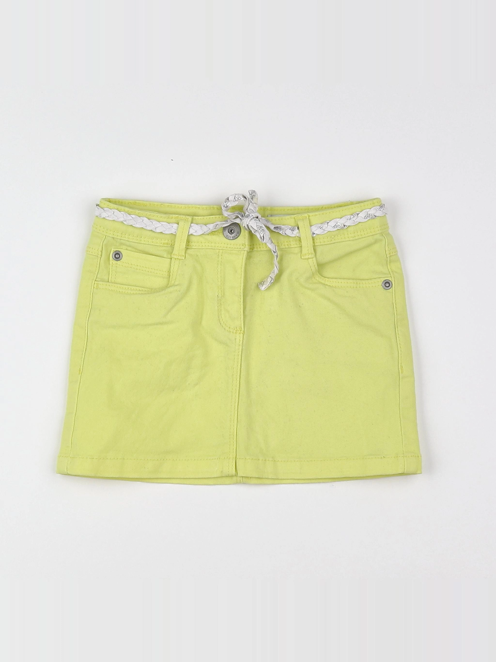 Vertbaudet - jupe jaune, argent - 4 ans