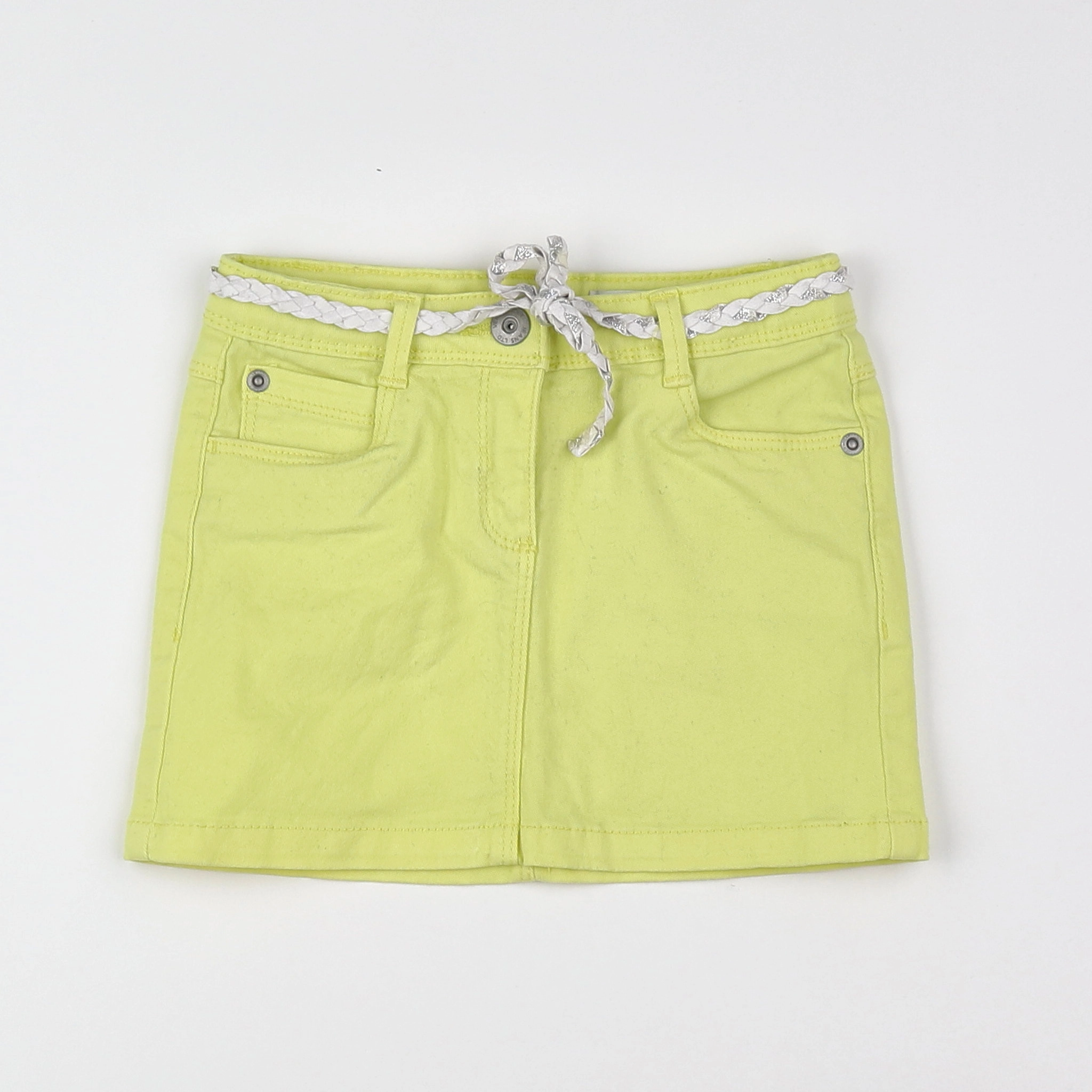 Vertbaudet - jupe jaune, argent - 4 ans