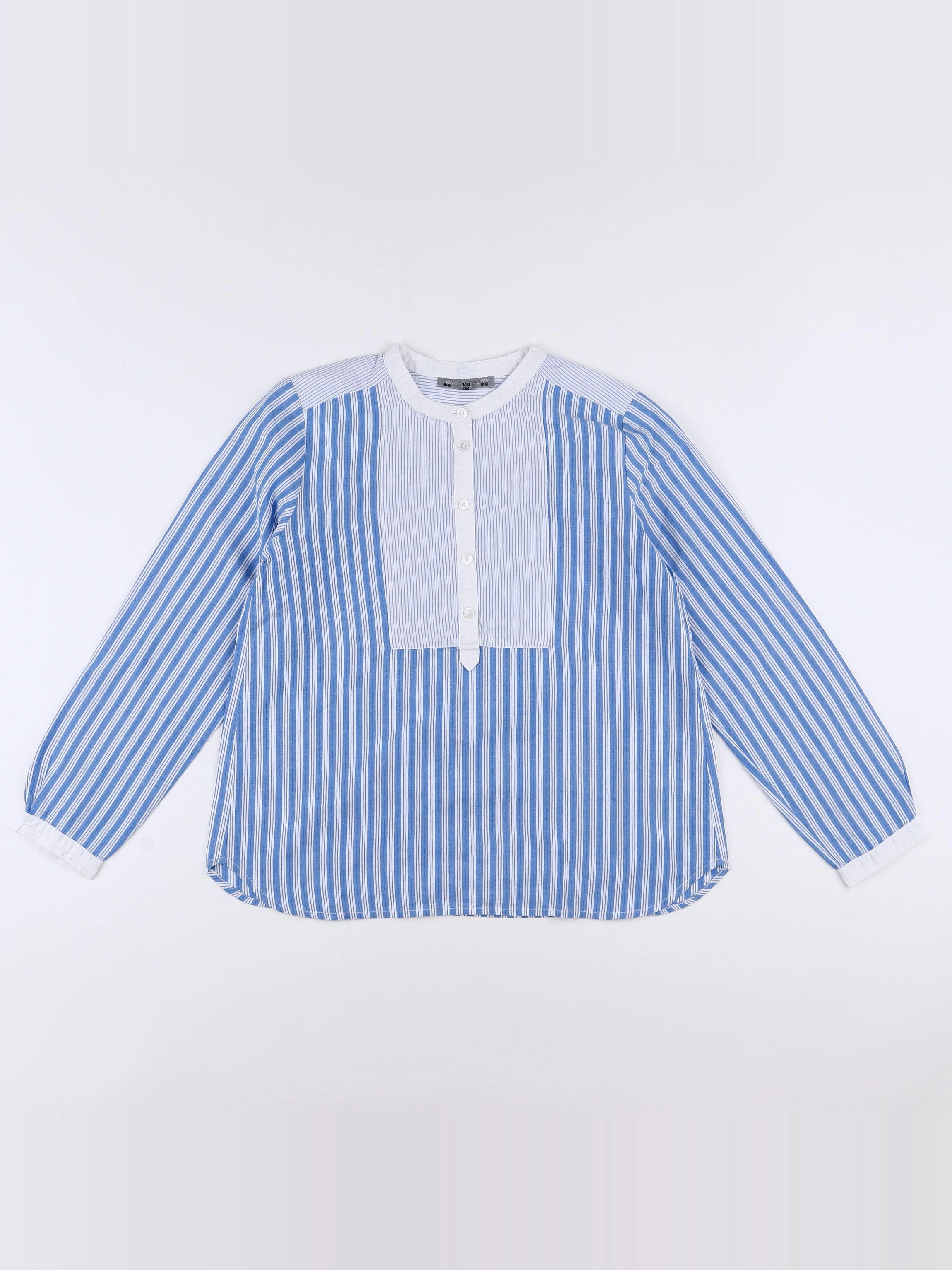 Bonpoint - blouse bleu, blanc - 10 ans
