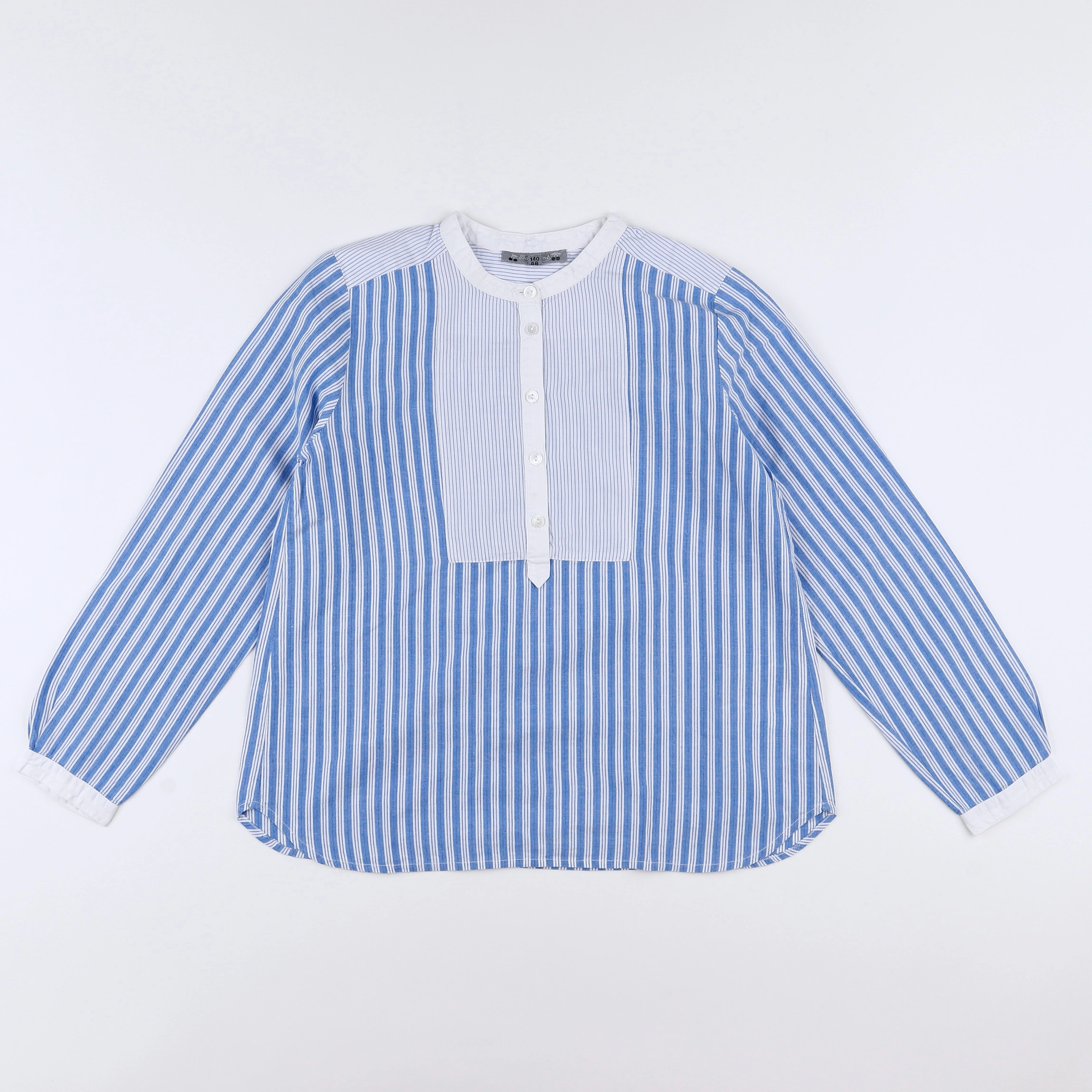 Bonpoint - blouse bleu, blanc - 10 ans