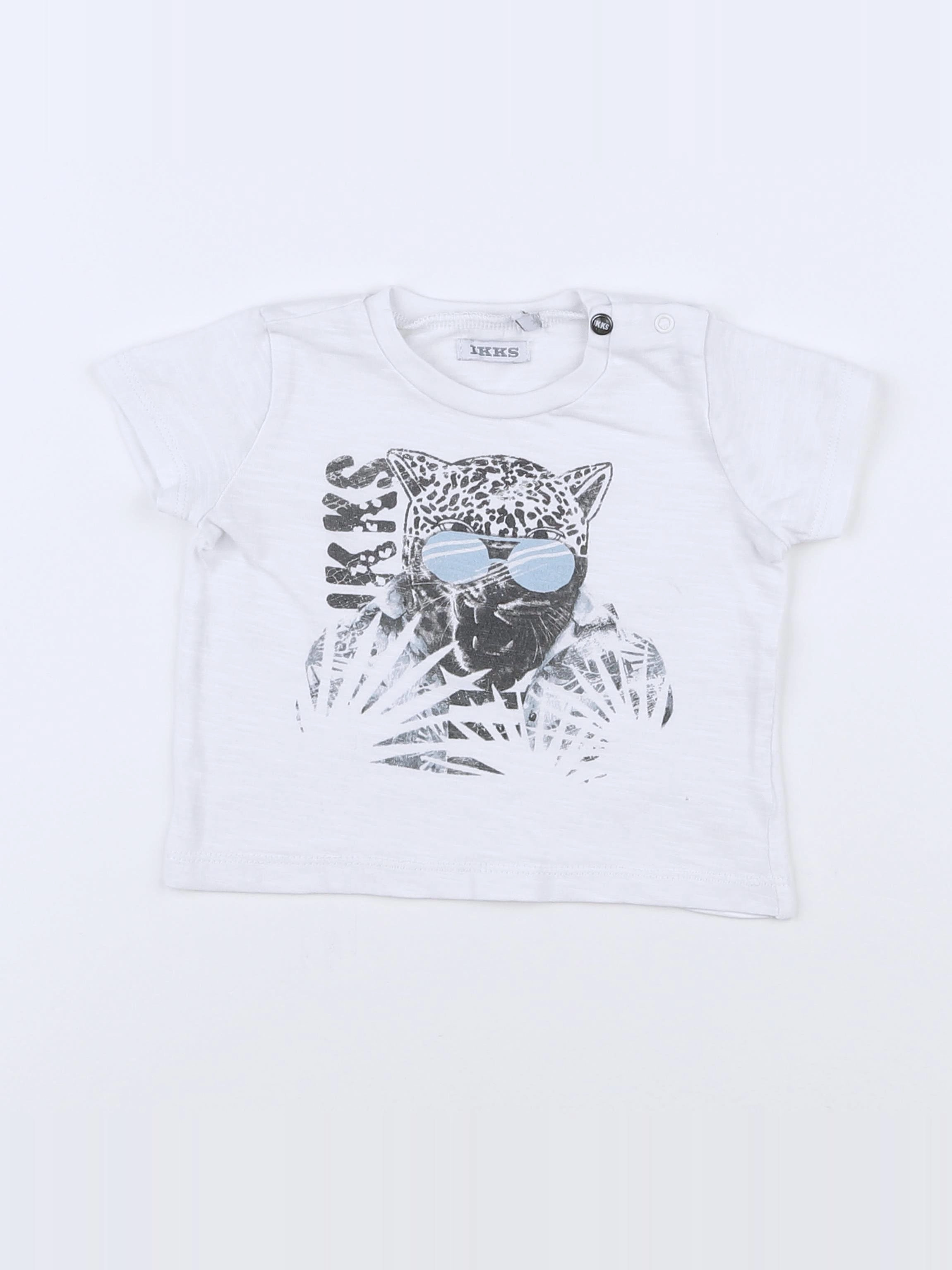 IKKS - tee-shirt blanc - 6 mois