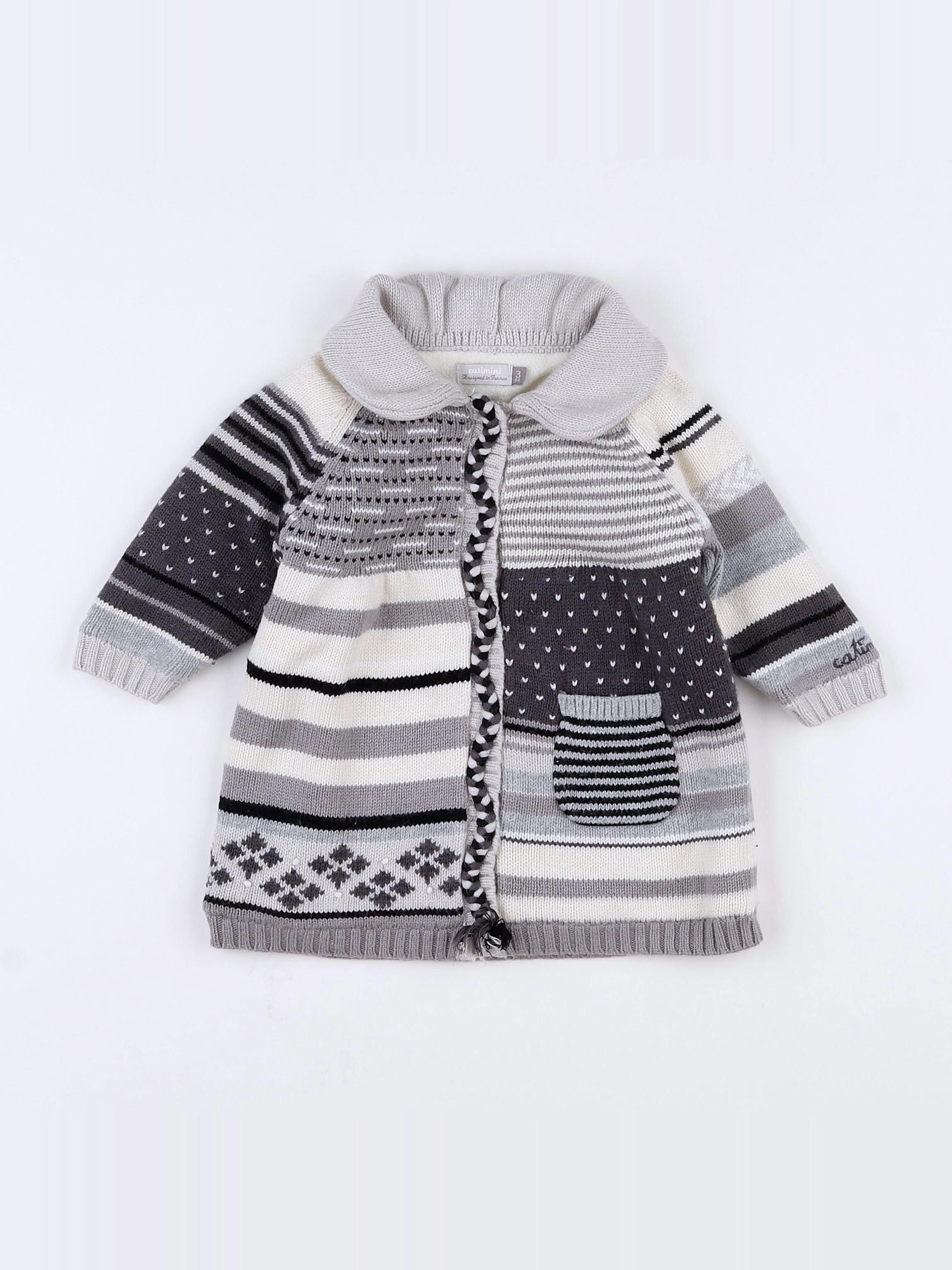 Catimini - robe gris - 3 mois