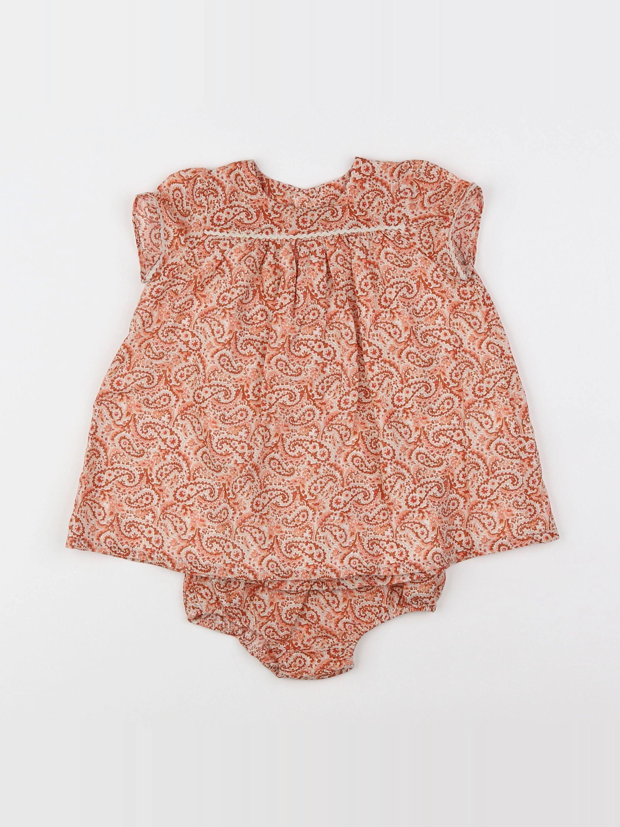Boutchou - robe orange - 6 mois