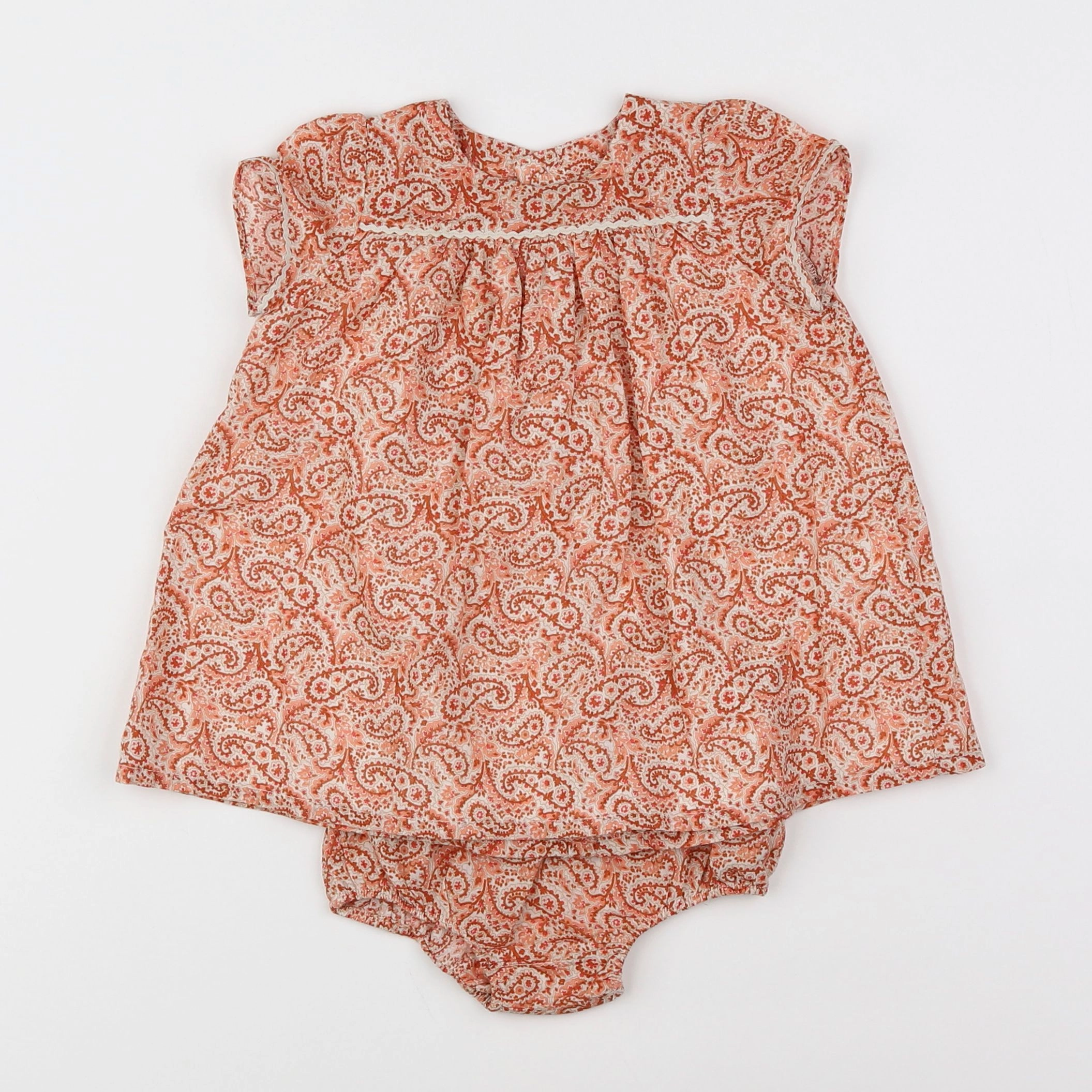 Boutchou - robe orange - 6 mois