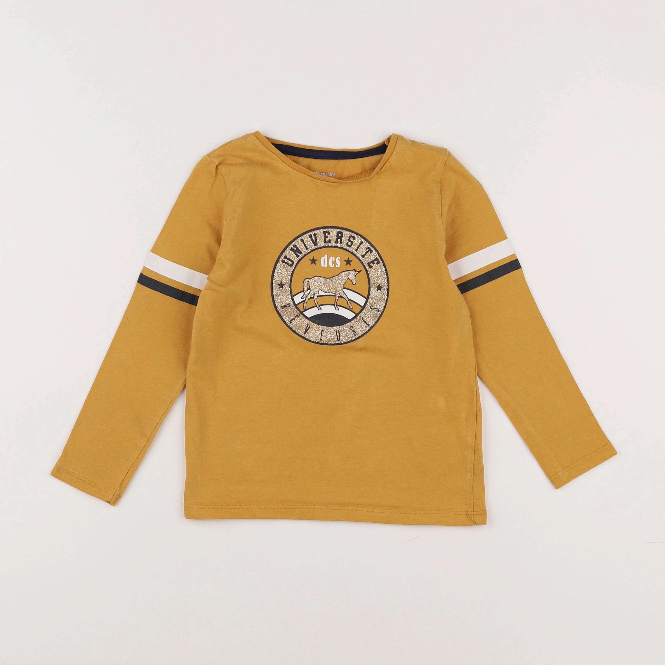 Vertbaudet - tee-shirt jaune, or - 4 ans