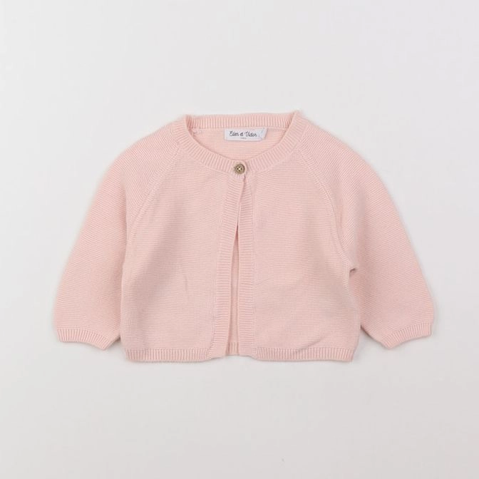 Eden & Victor - gilet rose - 3 mois