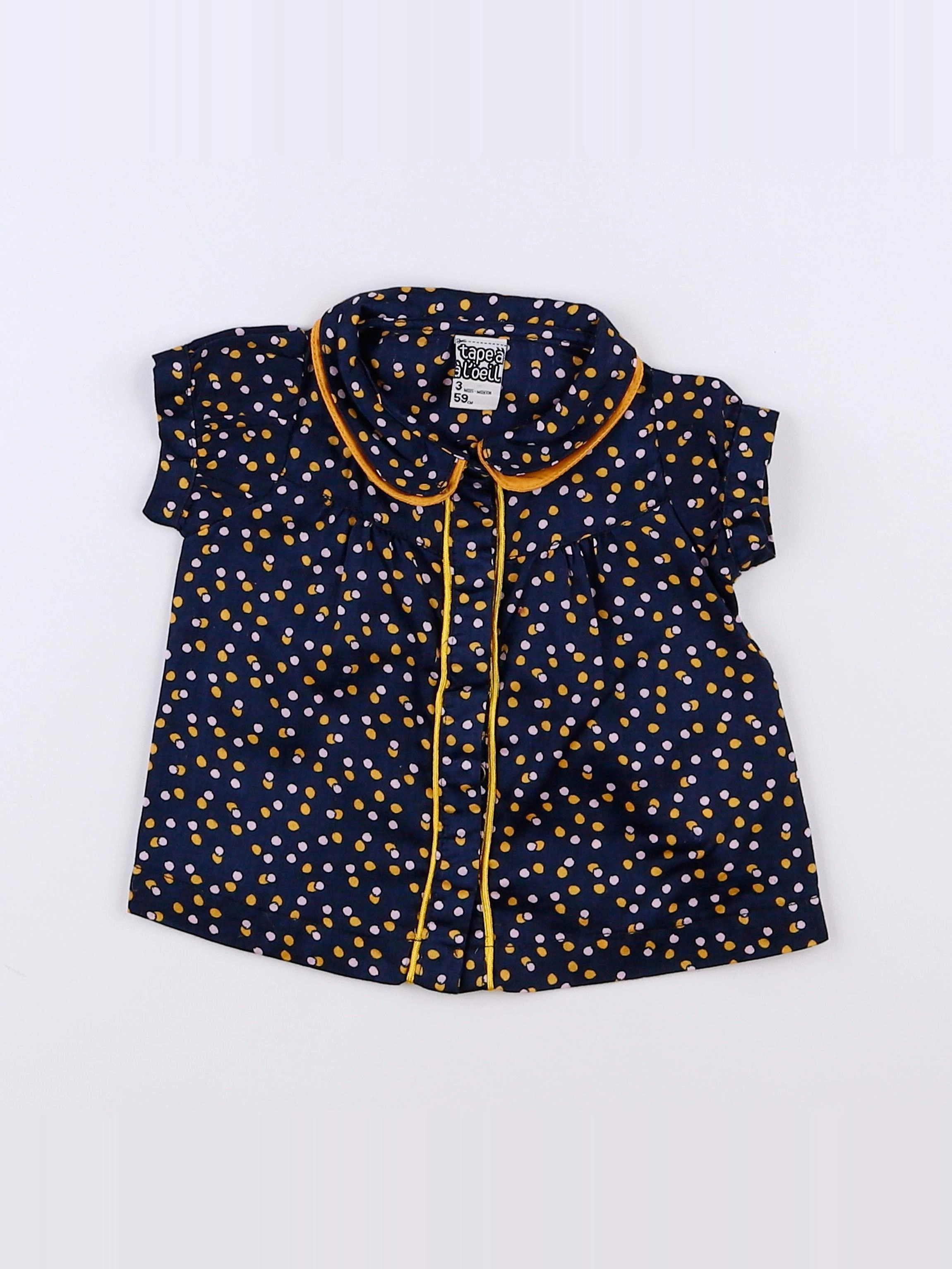 Tape à l'oeil - blouse bleu - 3 mois