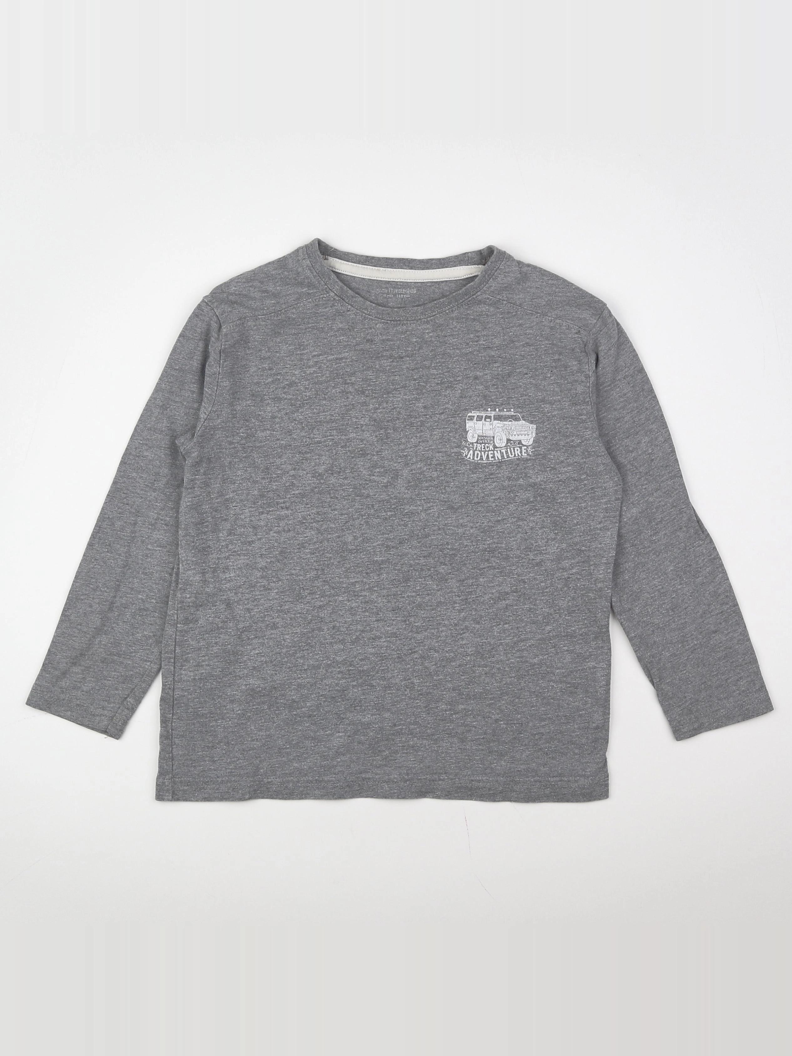 Vertbaudet - tee-shirt gris - 6 ans