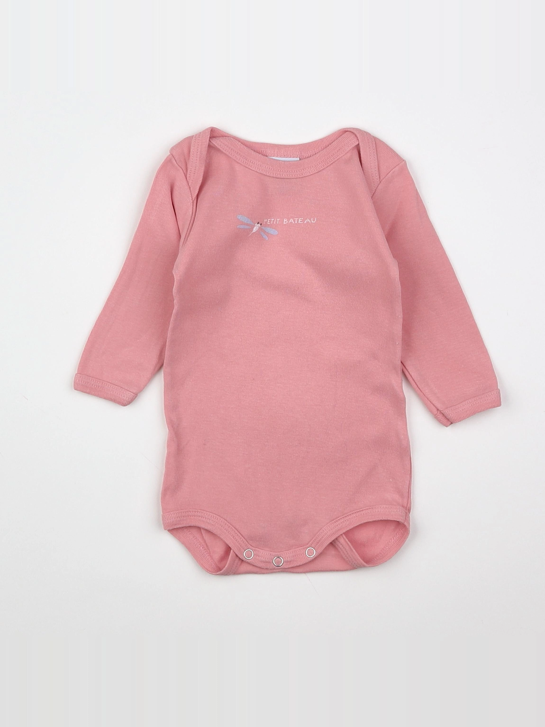 Petit Bateau - body rose - 3 mois