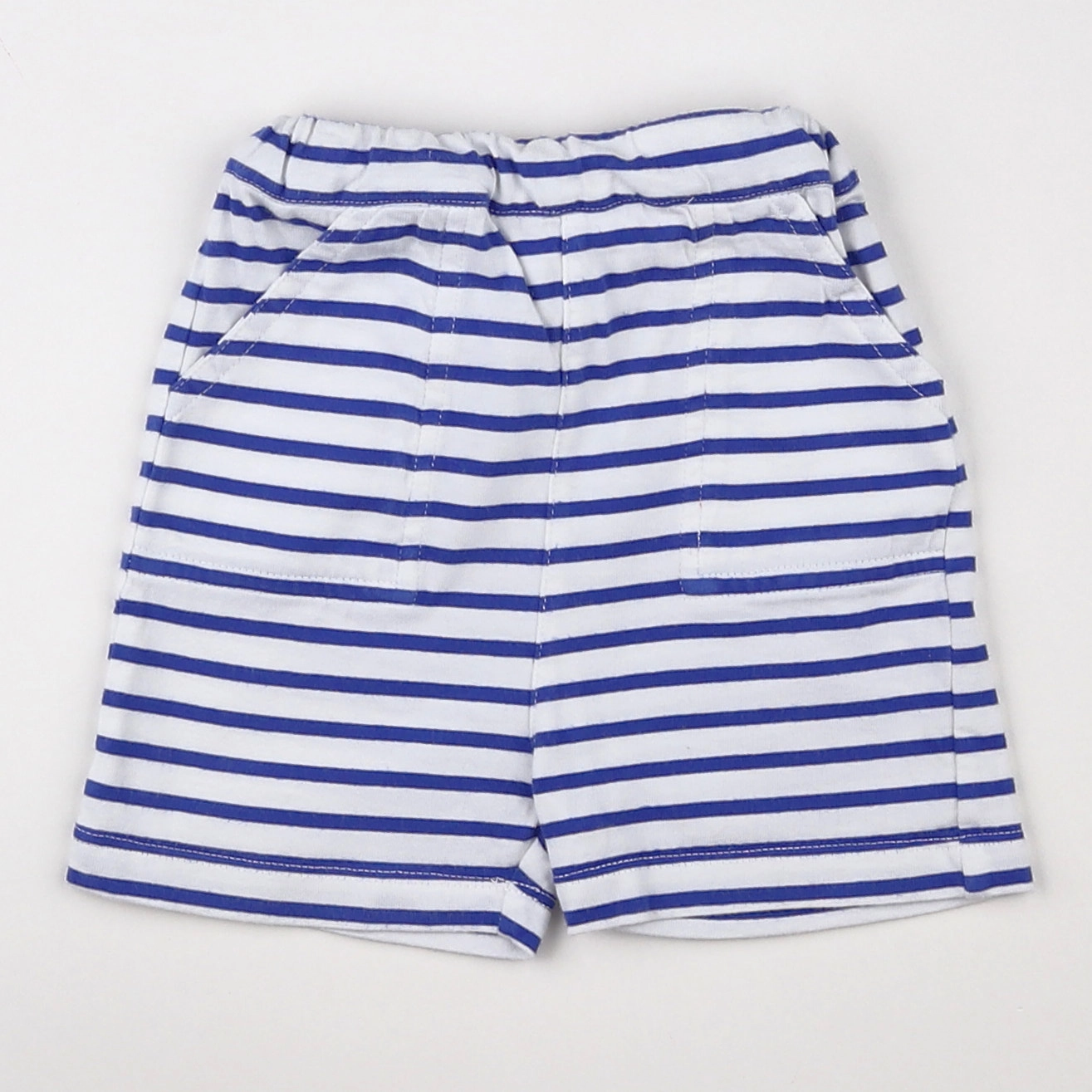 Jacadi - short blanc, bleu - 12 mois