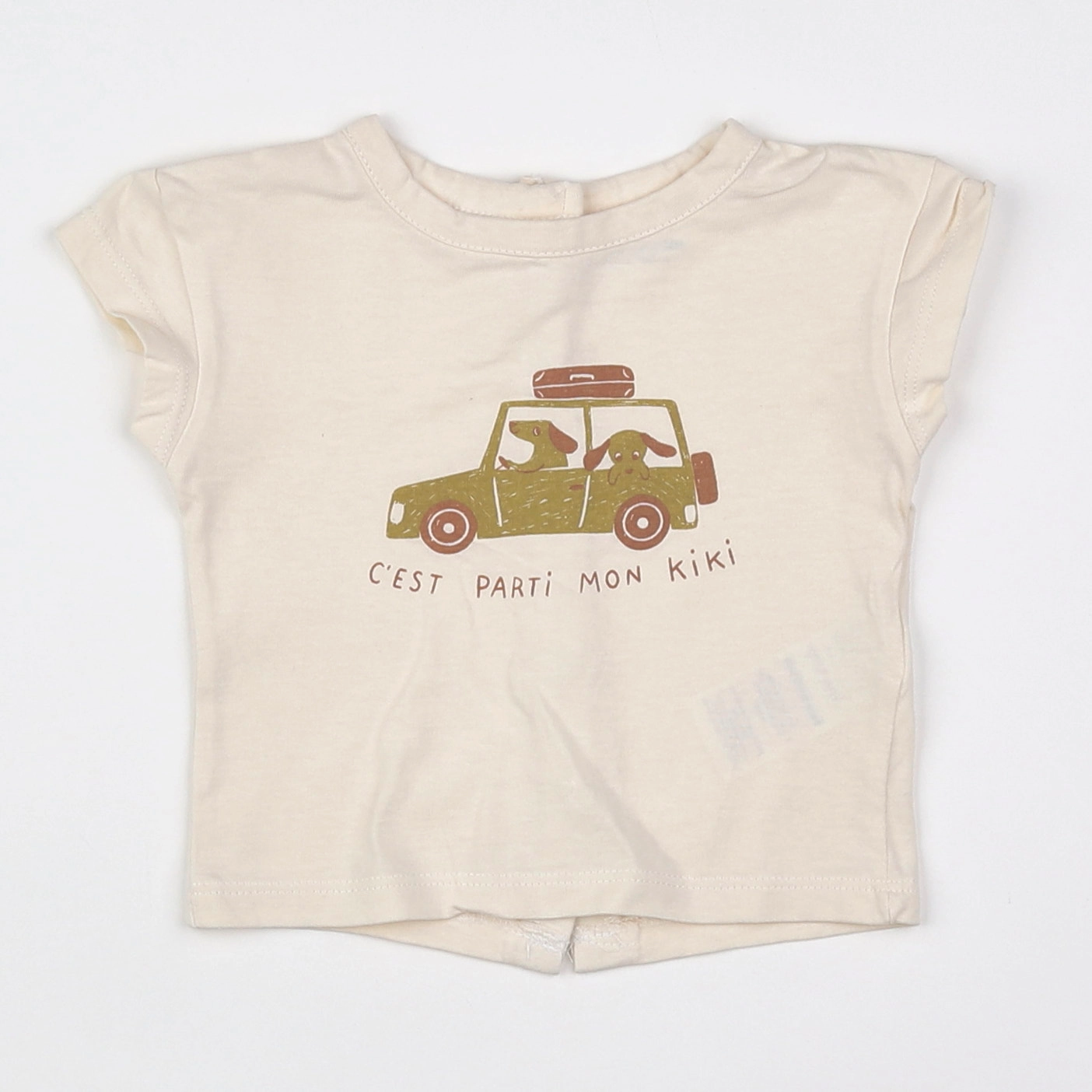Vertbaudet - tee-shirt beige - 3 mois