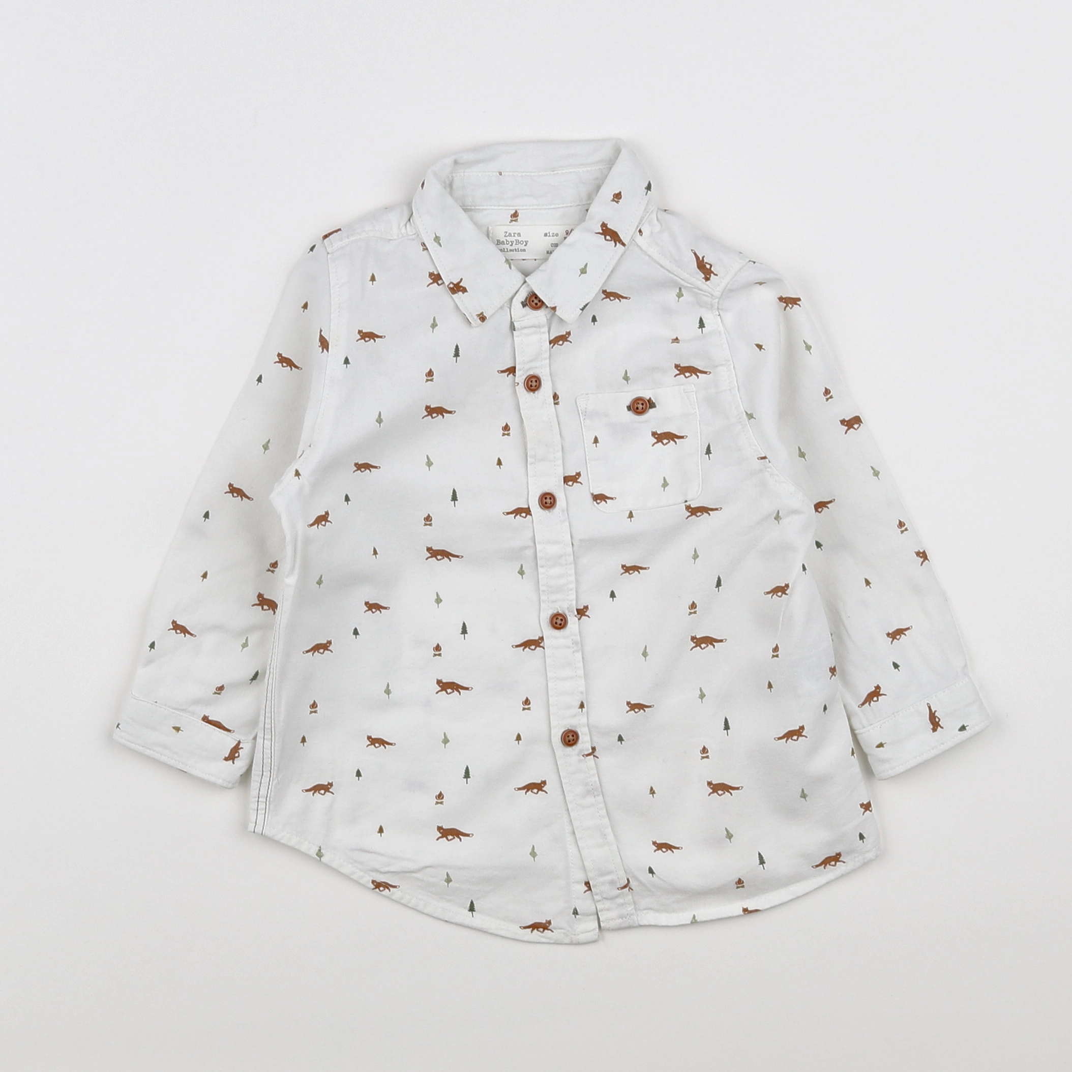 Zara - chemise blanc - 9/12 mois