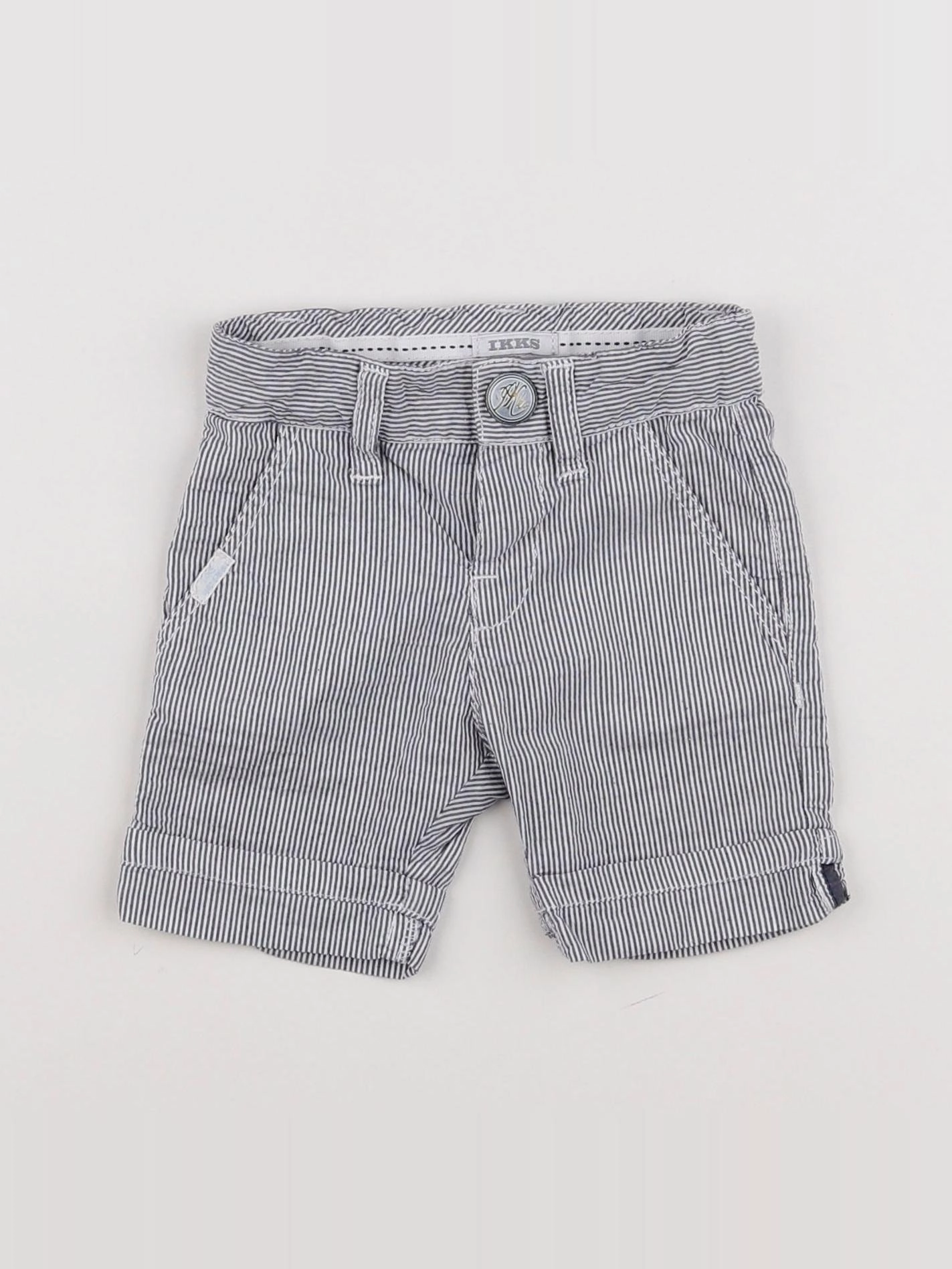 IKKS - short blanc, bleu - 3 mois