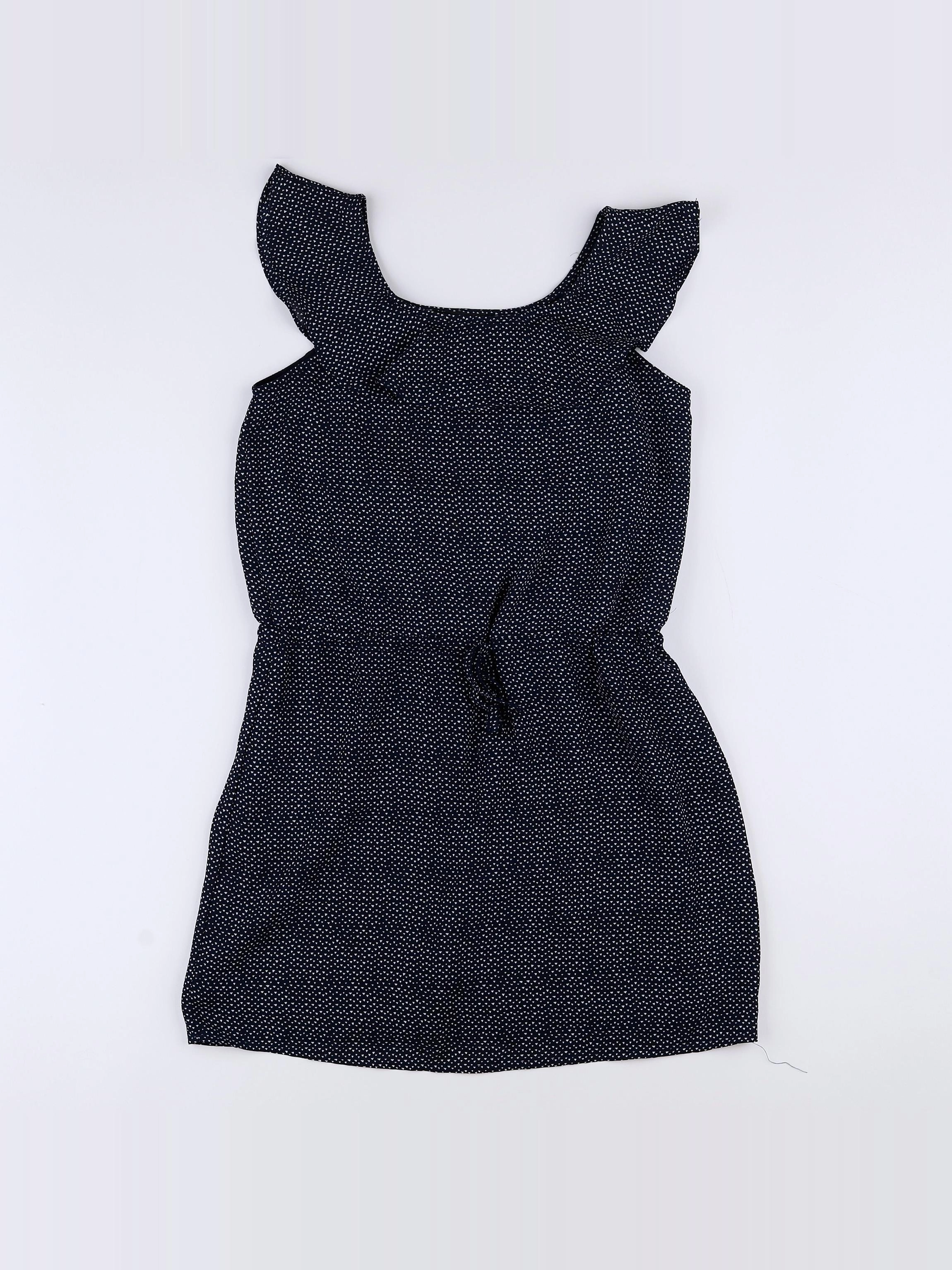 Le temps des cerises  - robe bleu, blanc - 10 ans