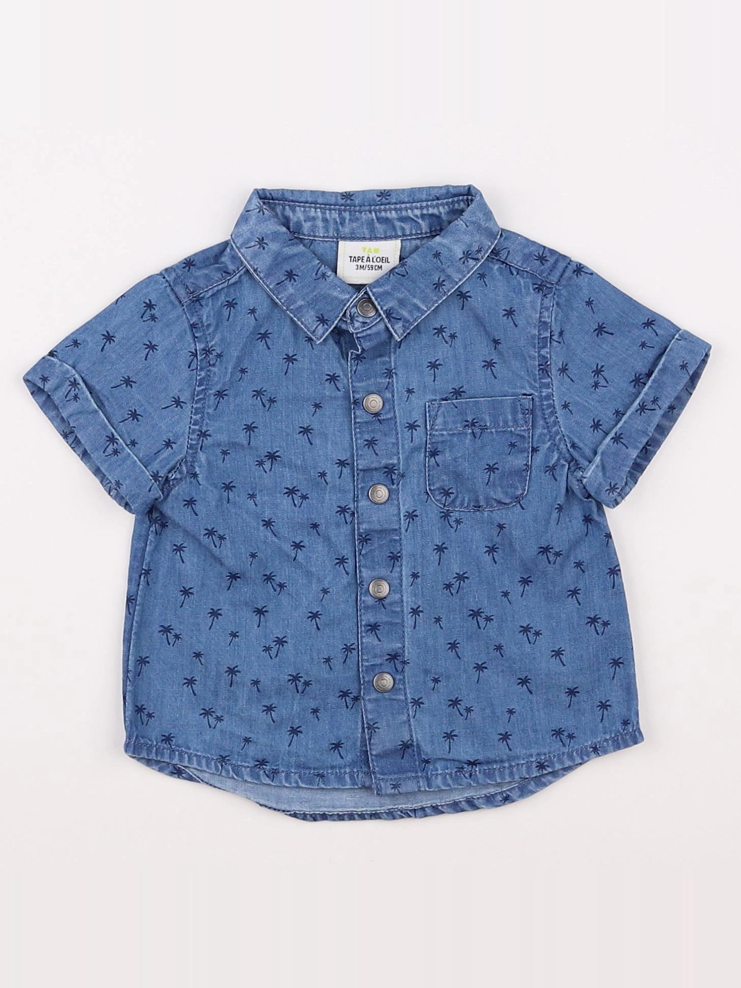 Tape à l'oeil - chemise bleu - 3 mois