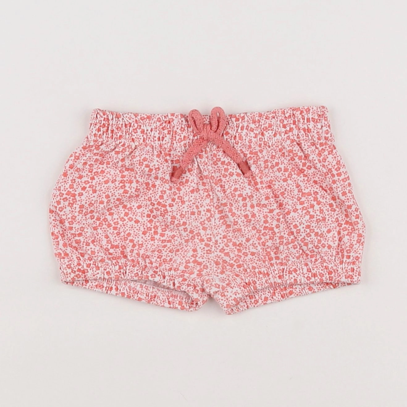 Vertbaudet - short rose, blanc - 12 mois