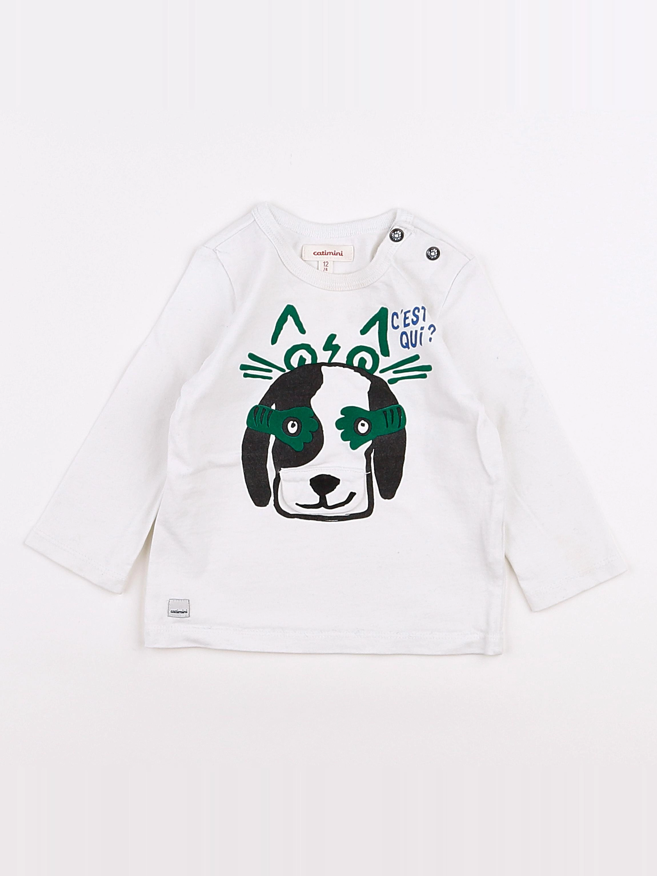 Catimini - tee-shirt blanc - 12 mois
