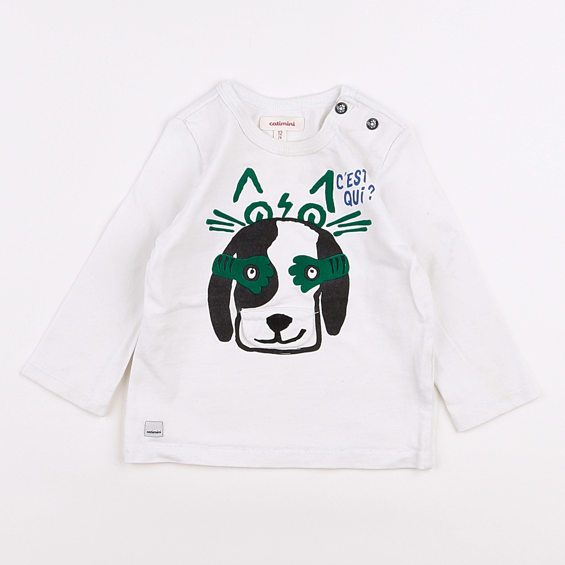 Catimini - tee-shirt blanc - 12 mois