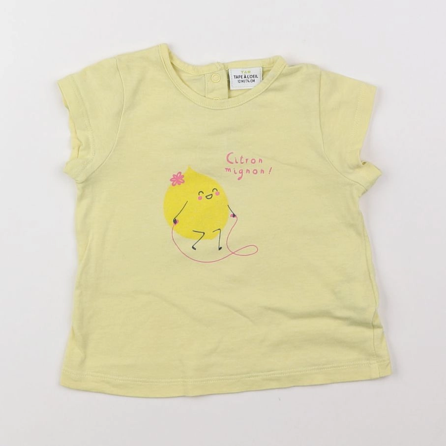 Tape à l'oeil - tee-shirt jaune - 12 mois
