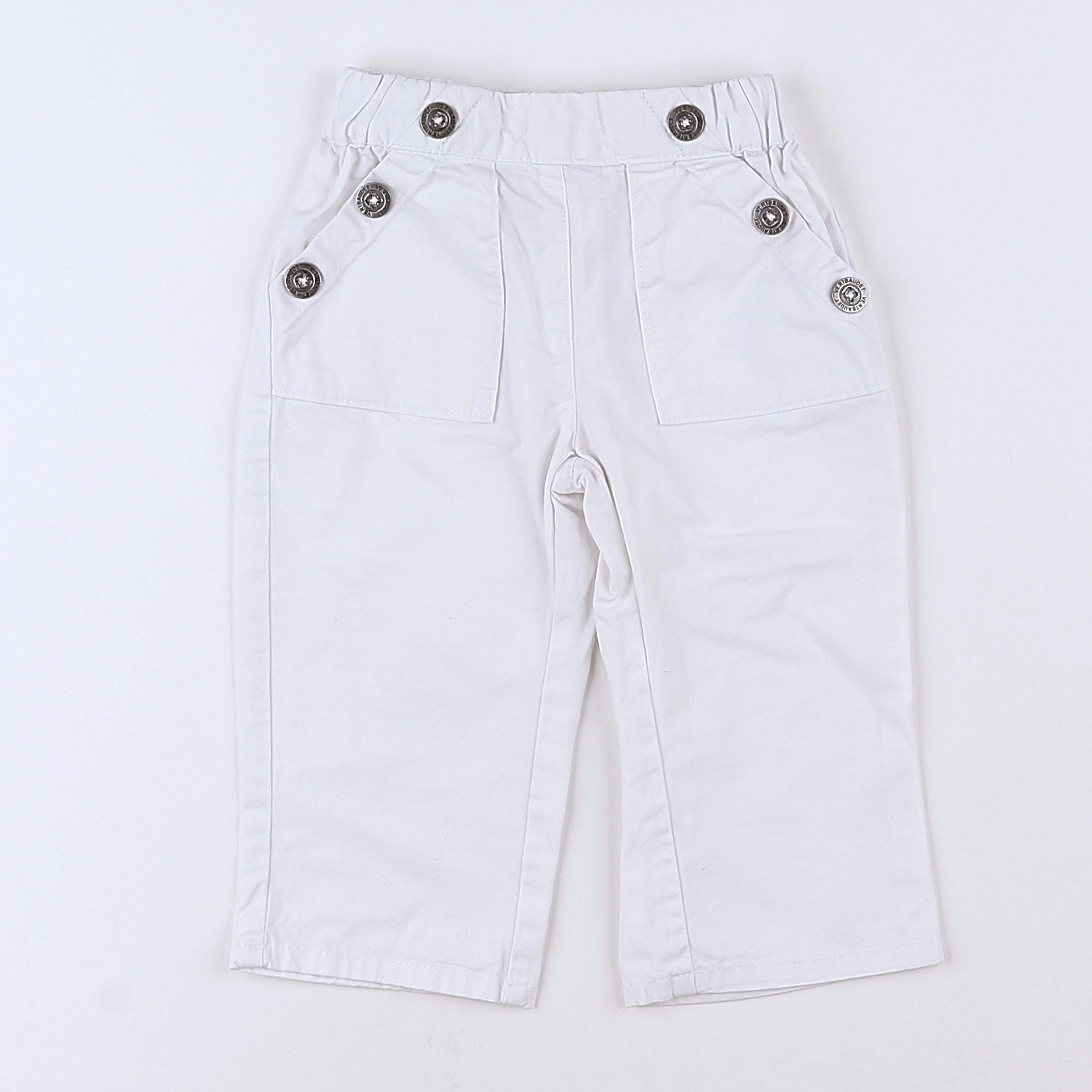 Vertbaudet - pantalon blanc - 12 mois