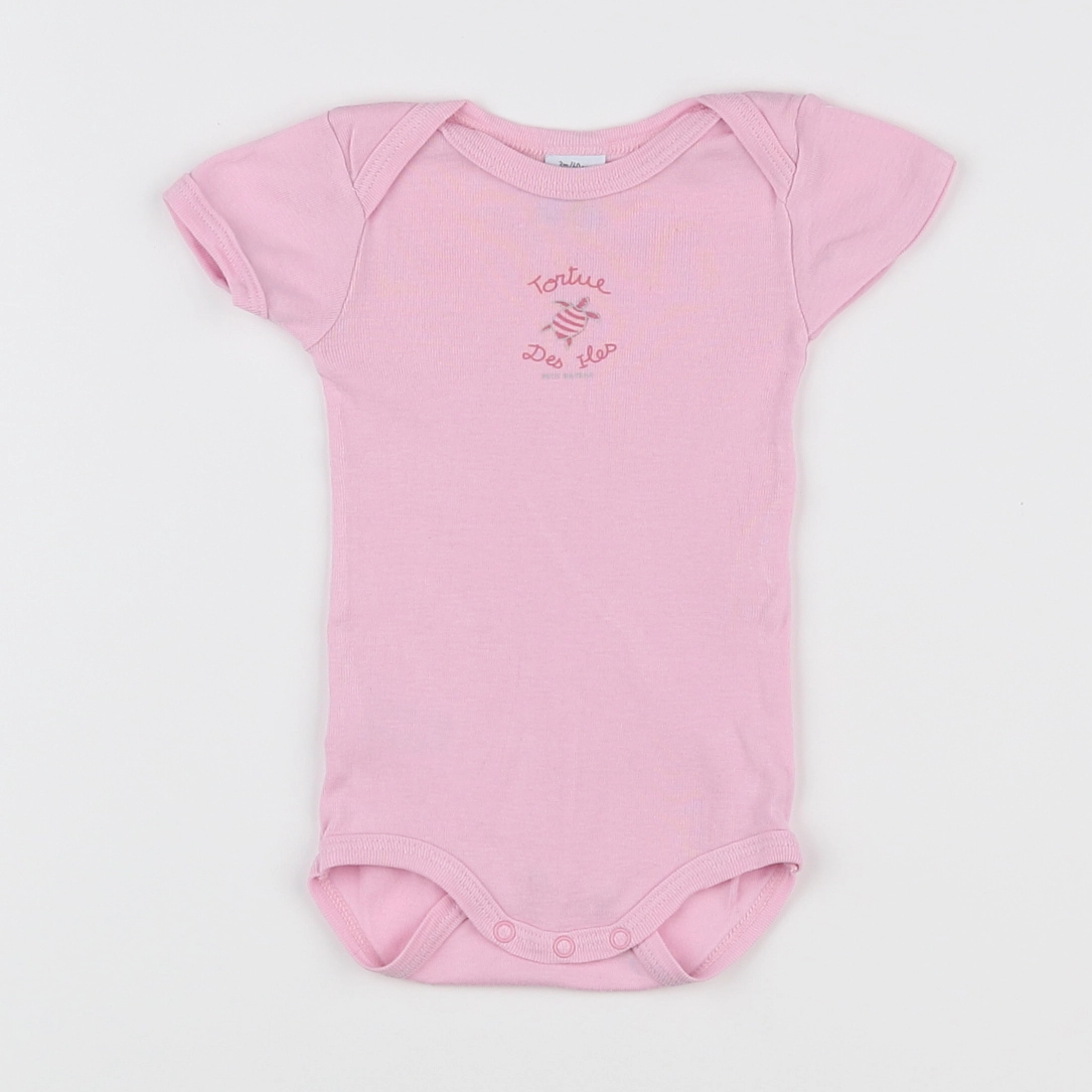 Petit Bateau - body rose - 3 mois