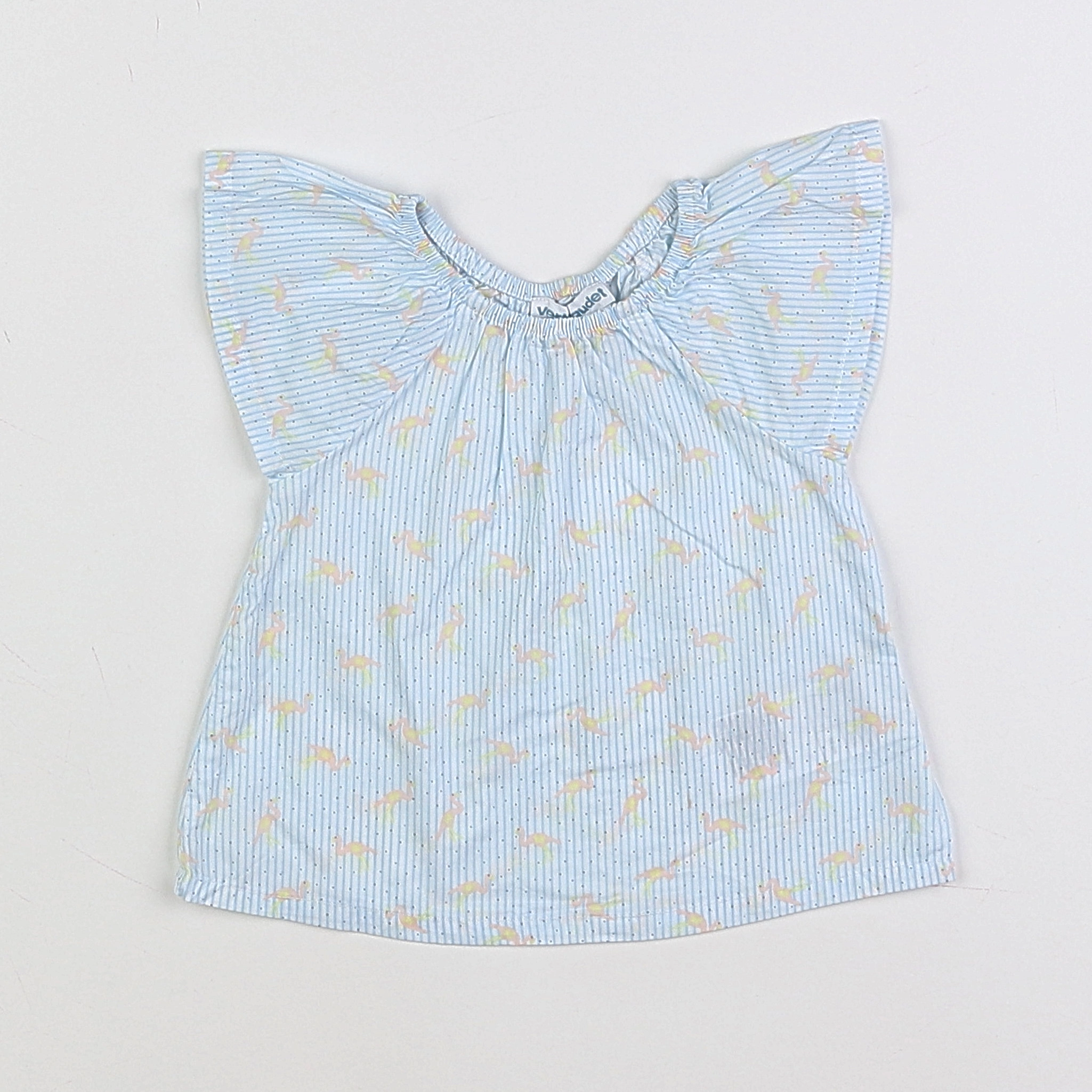 Vertbaudet - blouse bleu, blanc - 3 mois