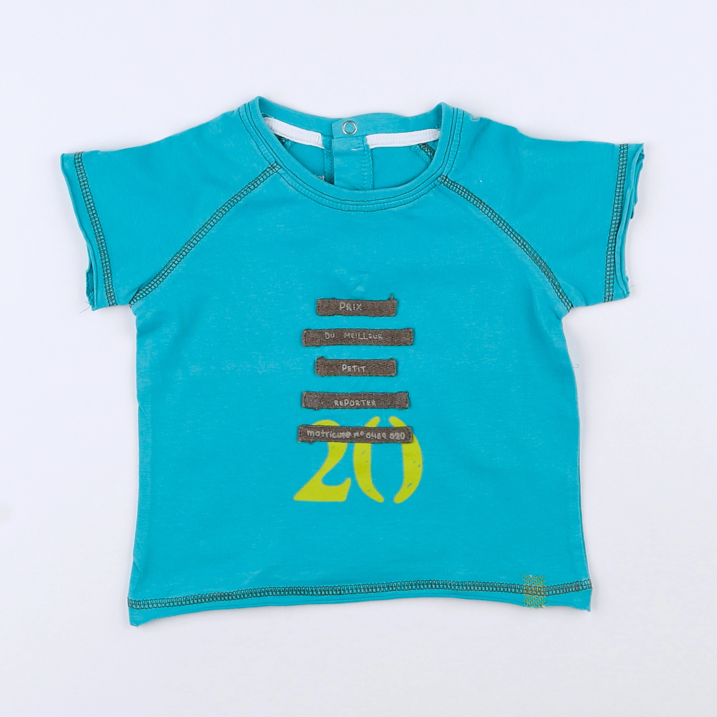 Vertbaudet - tee-shirt bleu - 9 mois