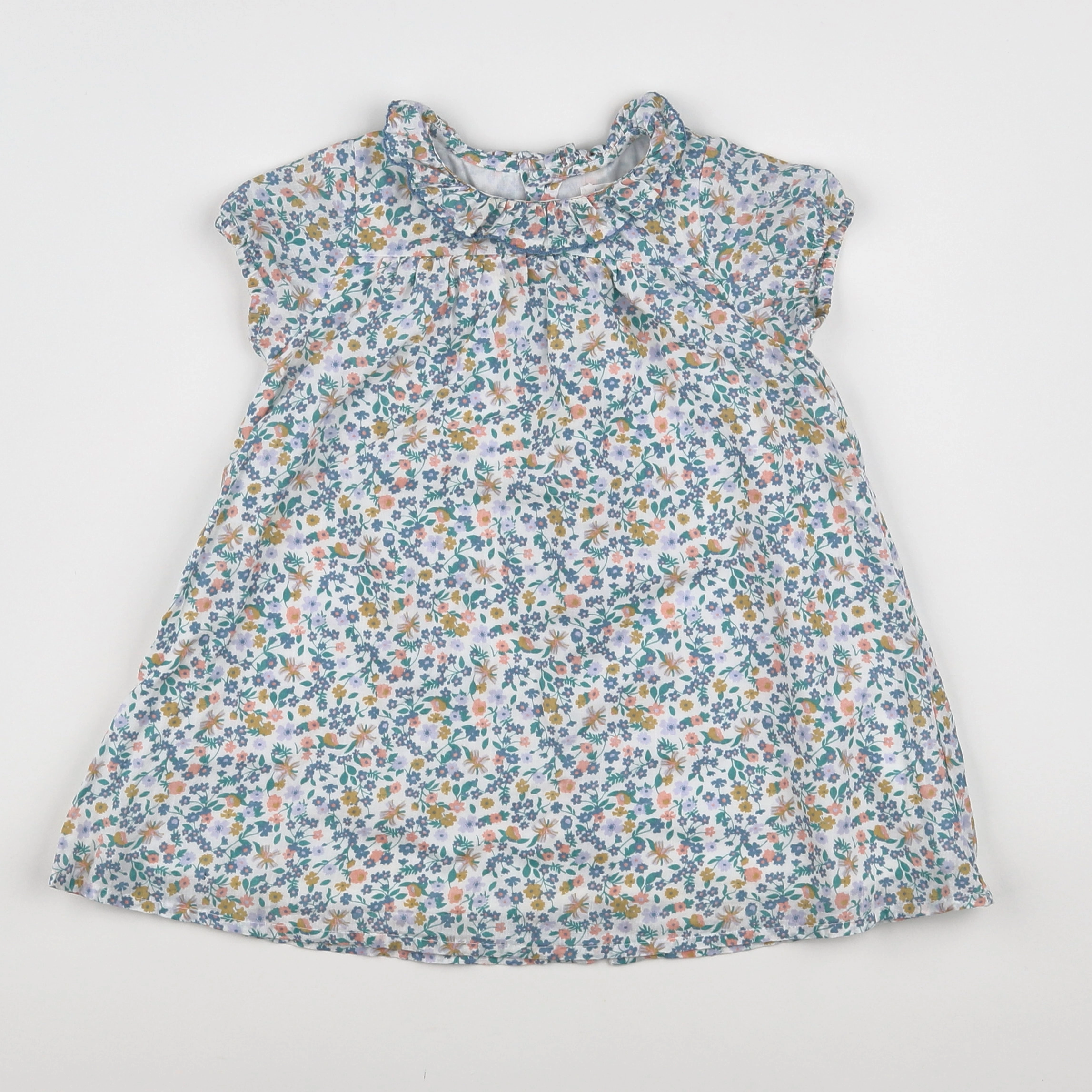Boutchou - robe bleu, vert - 18 mois