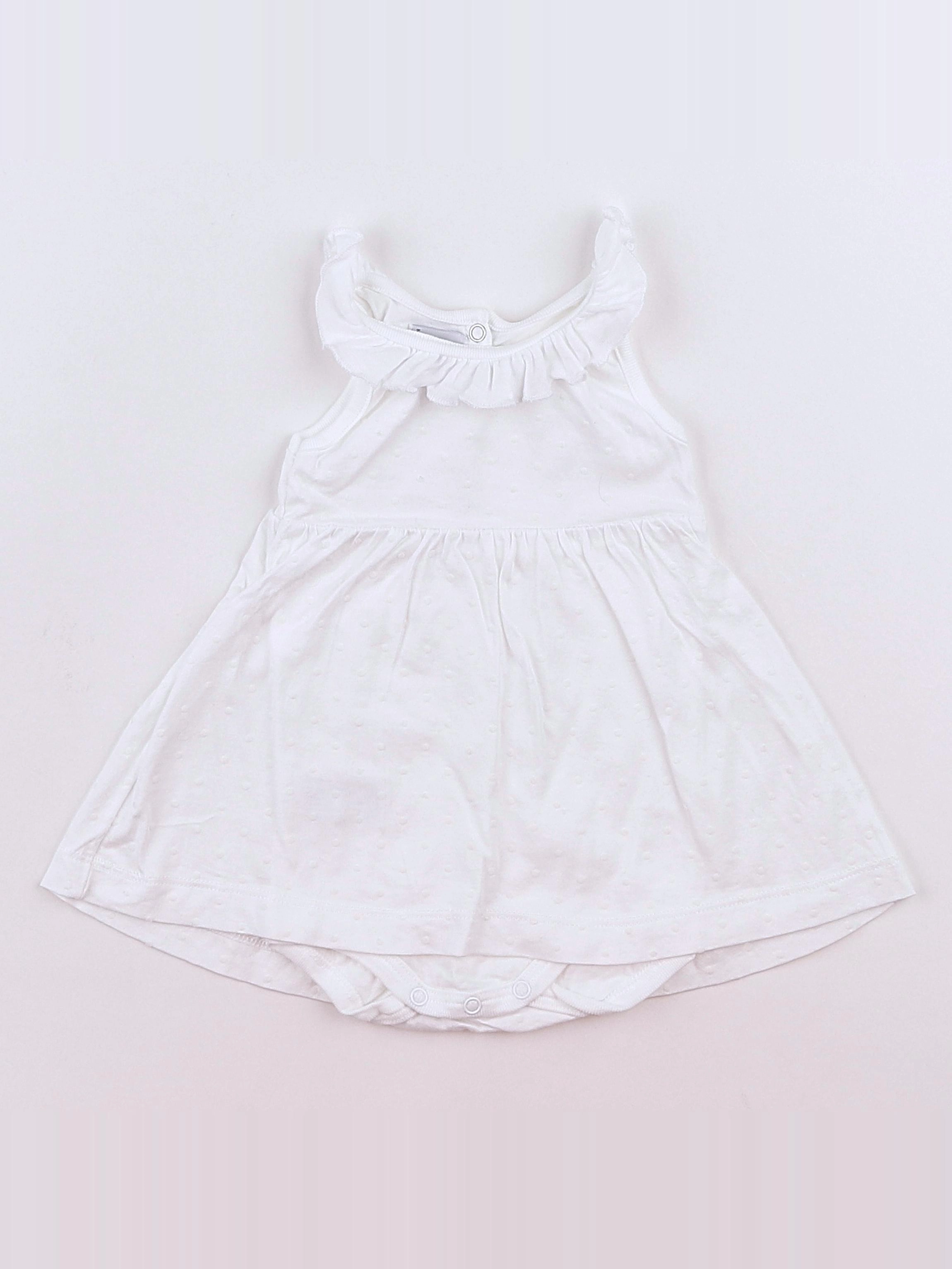 Petit Bateau - body vetement blanc - 3 mois