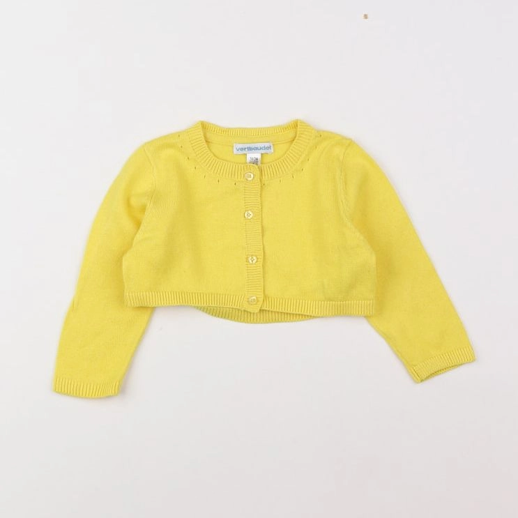 Vertbaudet - gilet jaune - 12 mois