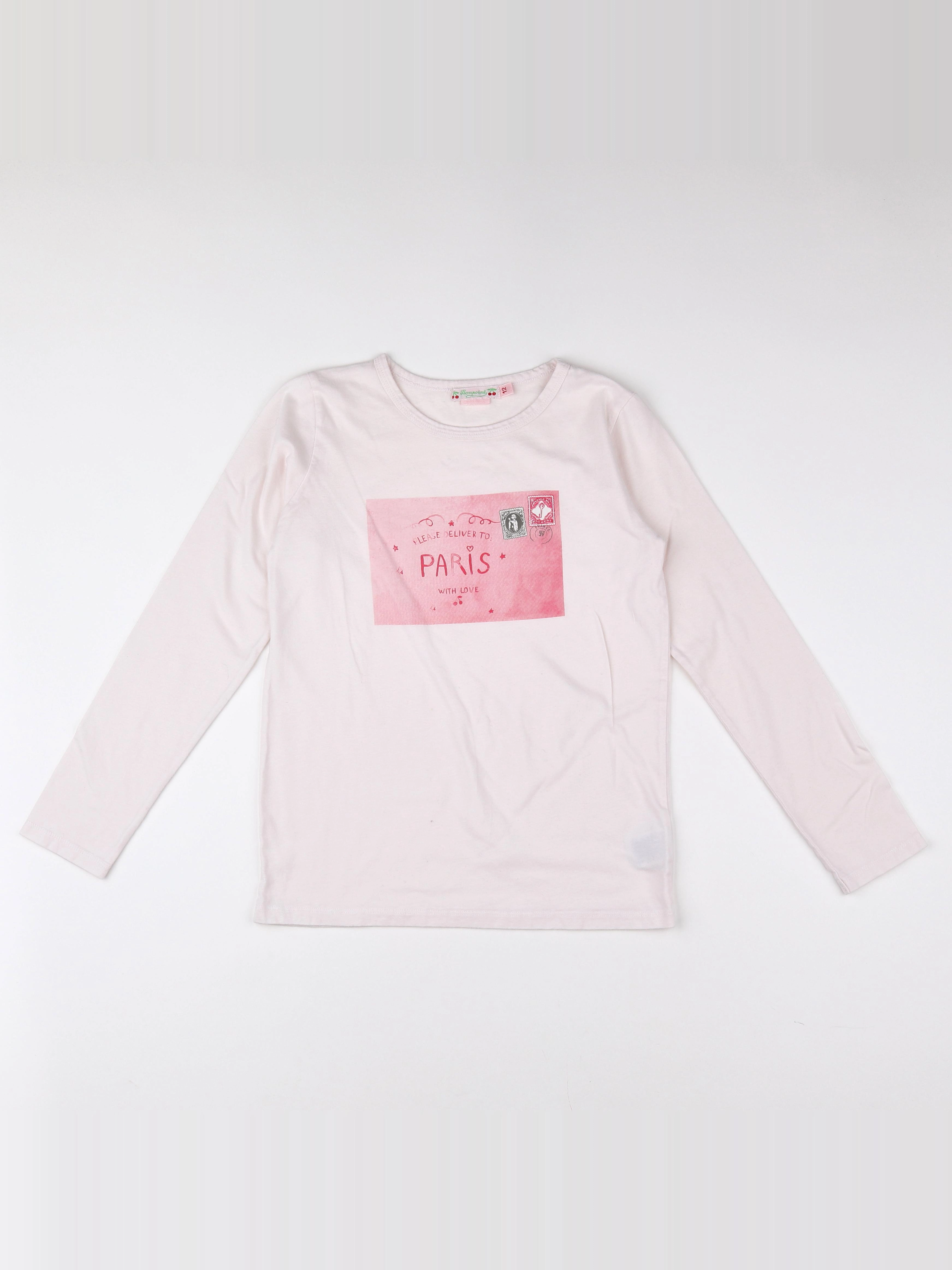 Bonpoint - tee-shirt rose - 12 ans