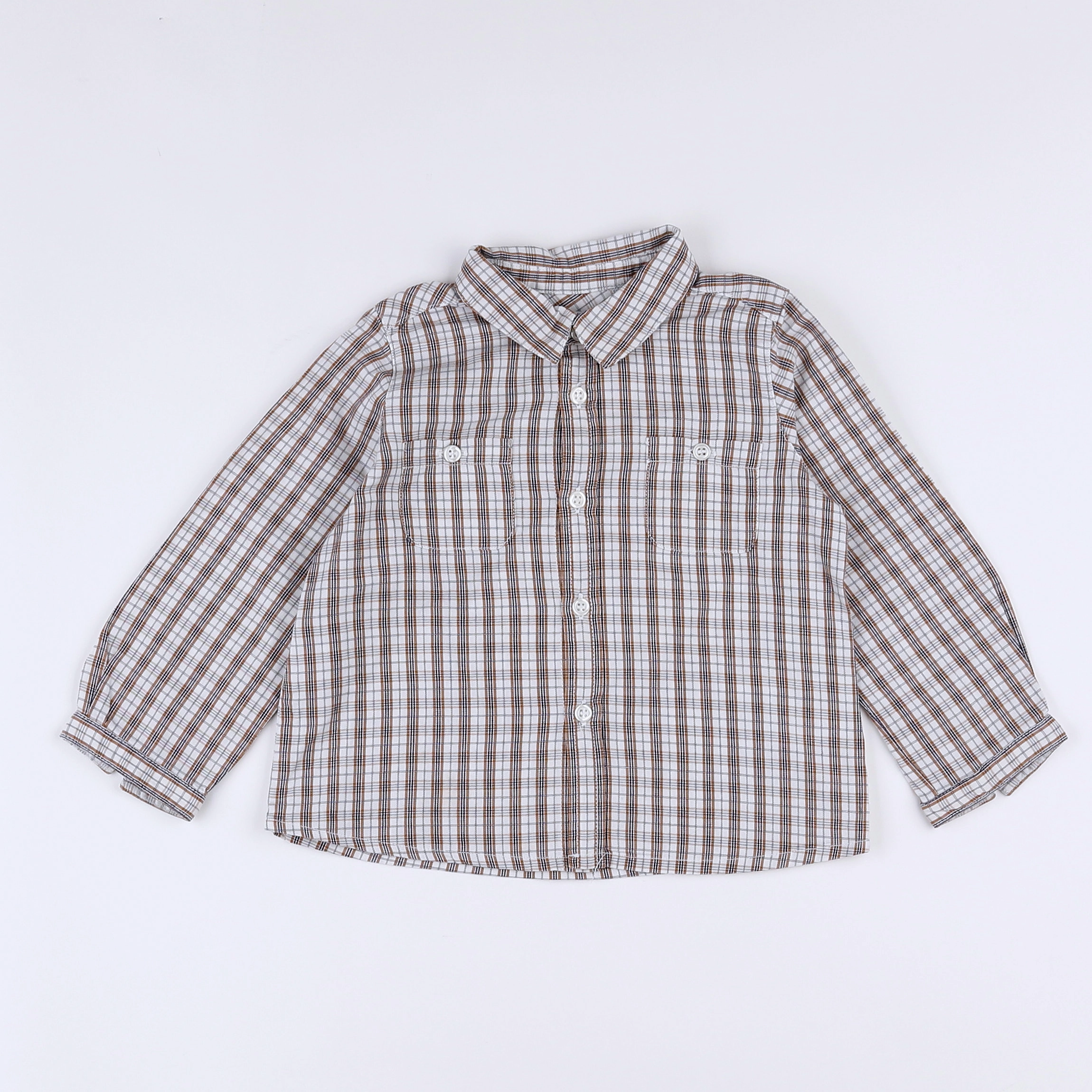 Bonpoint - chemise marron - 18 mois