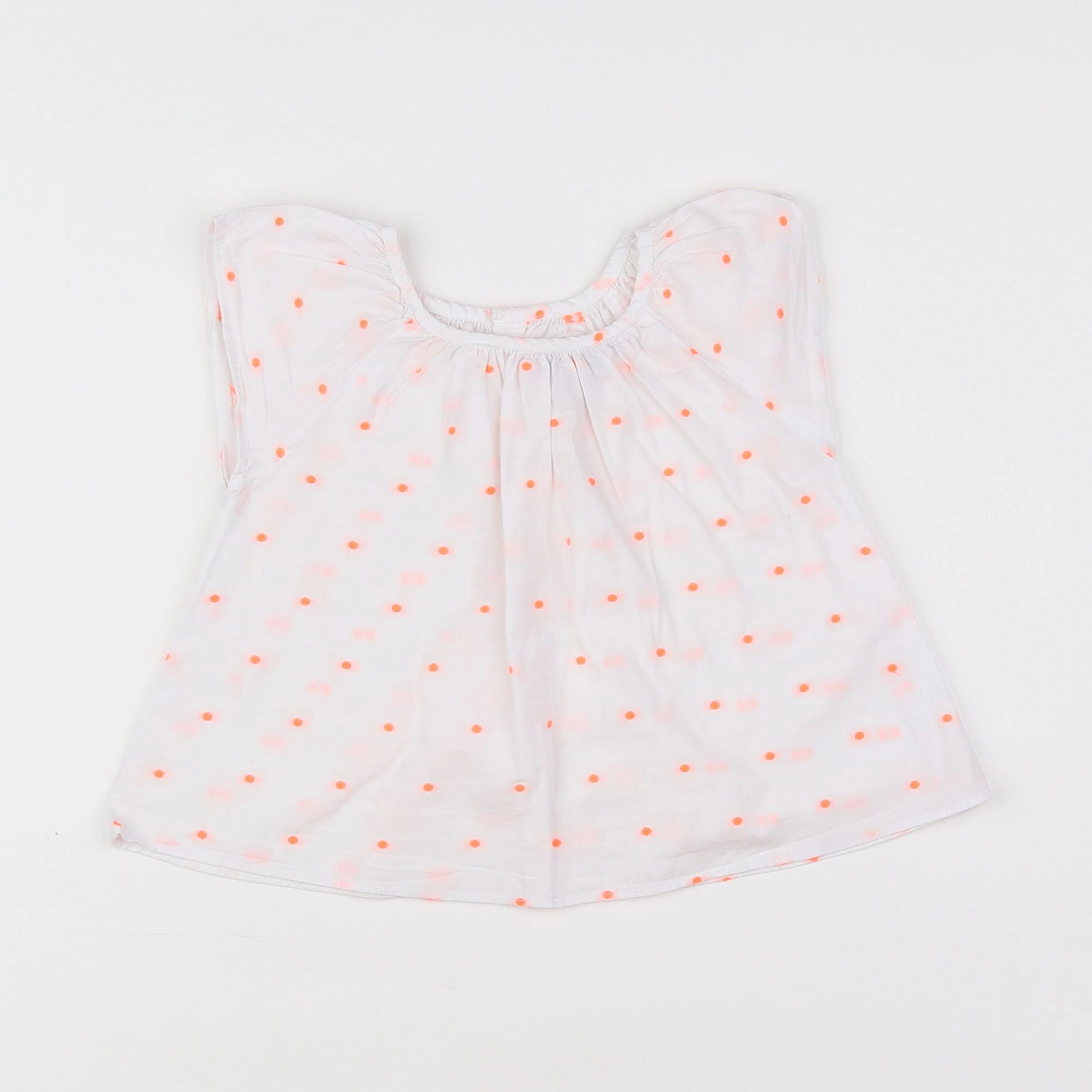 Jacadi - blouse blanc, orange - 18 mois