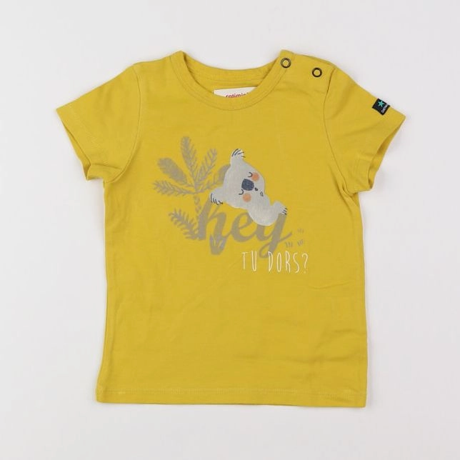 Catimini - tee-shirt jaune - 12 mois