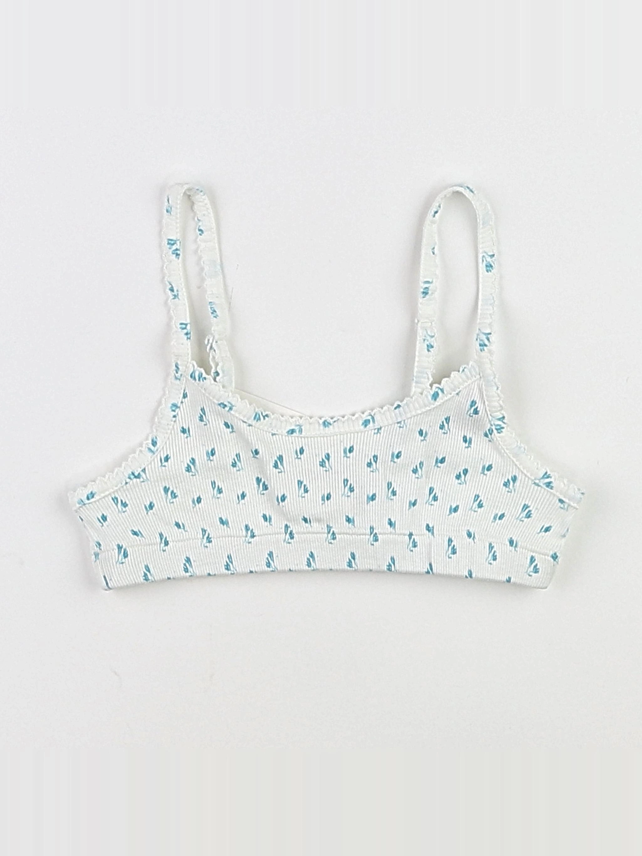 The new society - brassière blanc, bleu (état neuf) - 6 ans
