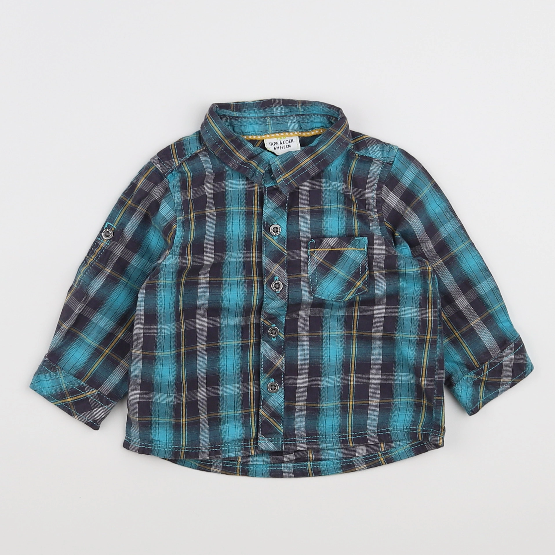 Tape à l'oeil - chemise bleu - 6 mois