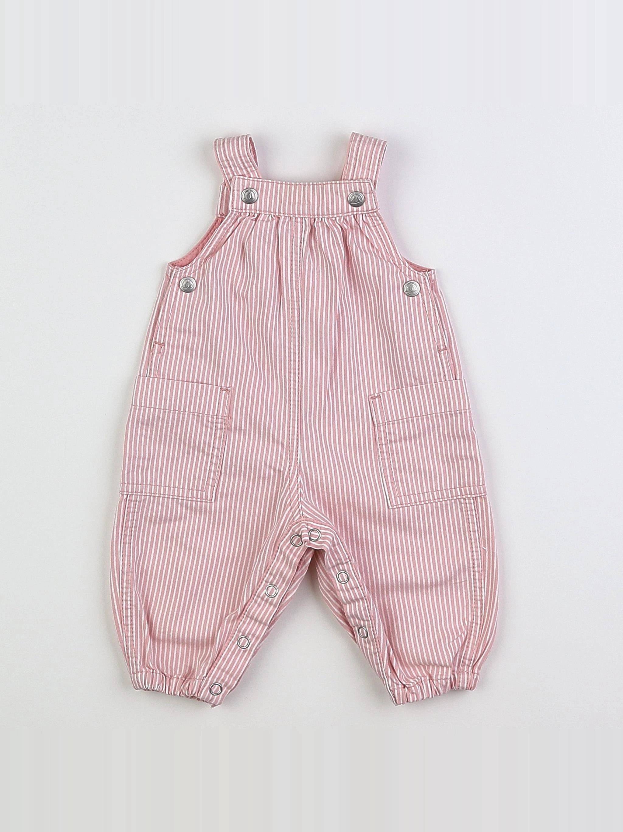 Petit Bateau - salopette rose - 3 mois