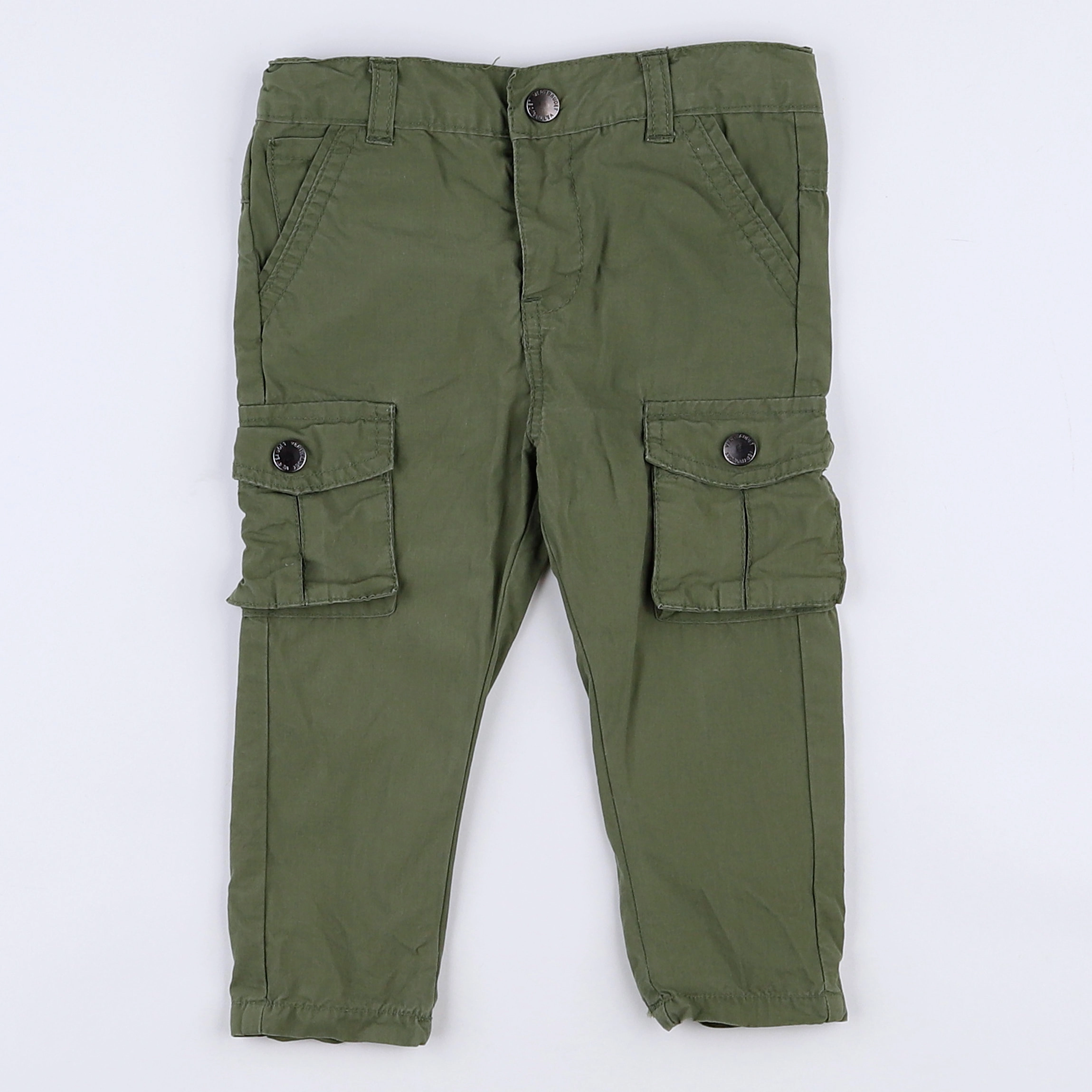 Vertbaudet - pantalon vert - 9 mois