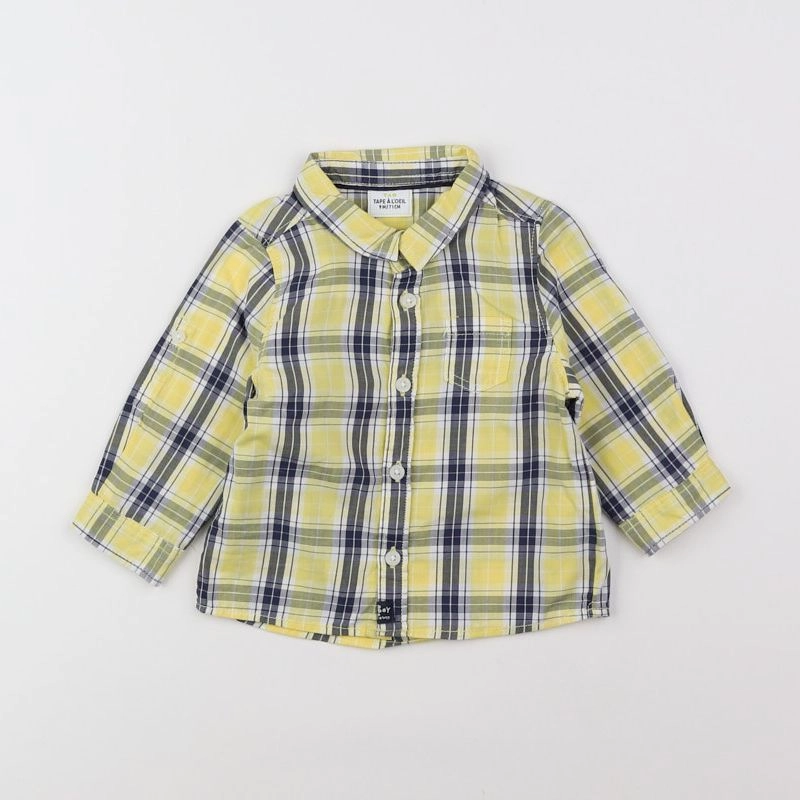 Tape à l'oeil - chemise jaune - 9 mois