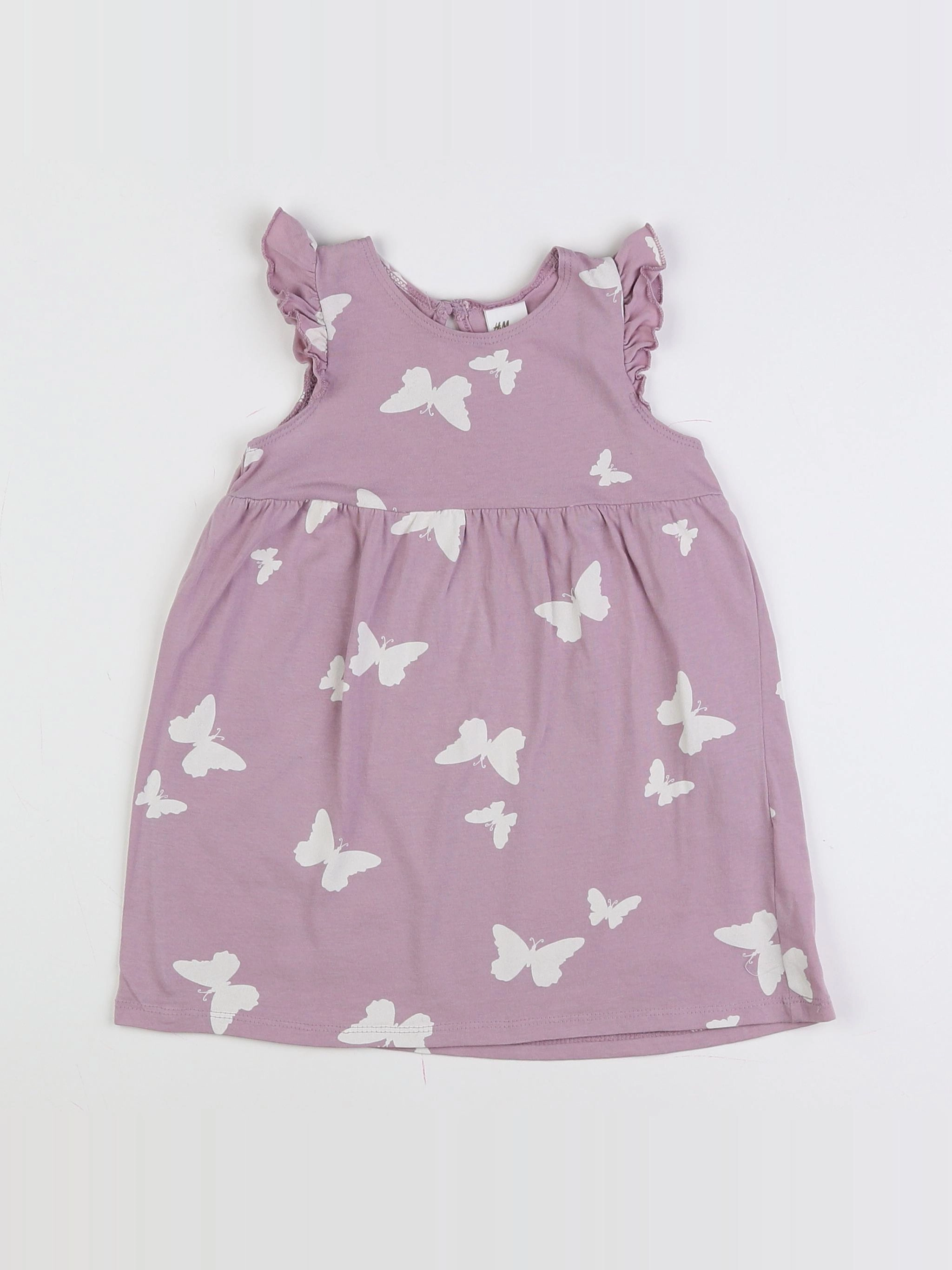 H&M - robe rose - 9/12 mois