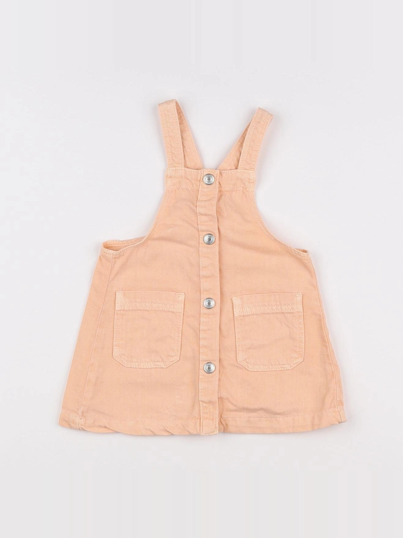 Zara - robe orange fluo - 12/18 mois
