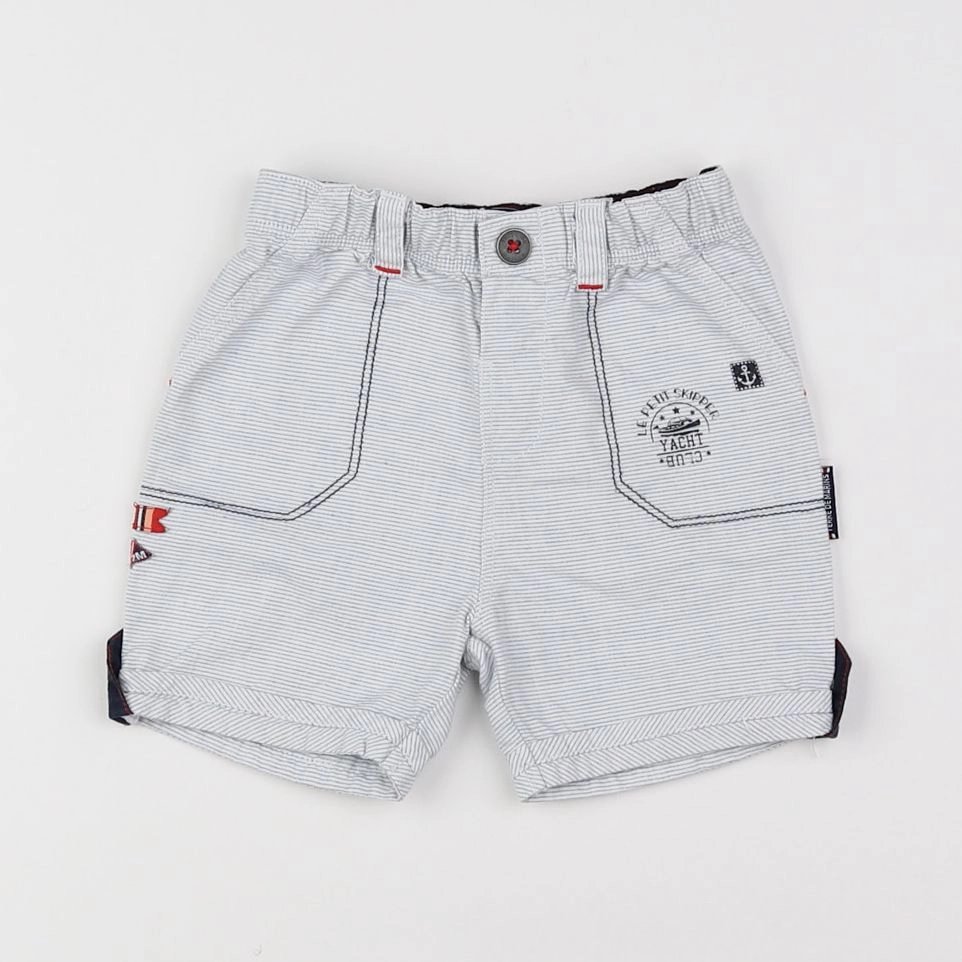 Terre de marins - short blanc, bleu - 12 mois