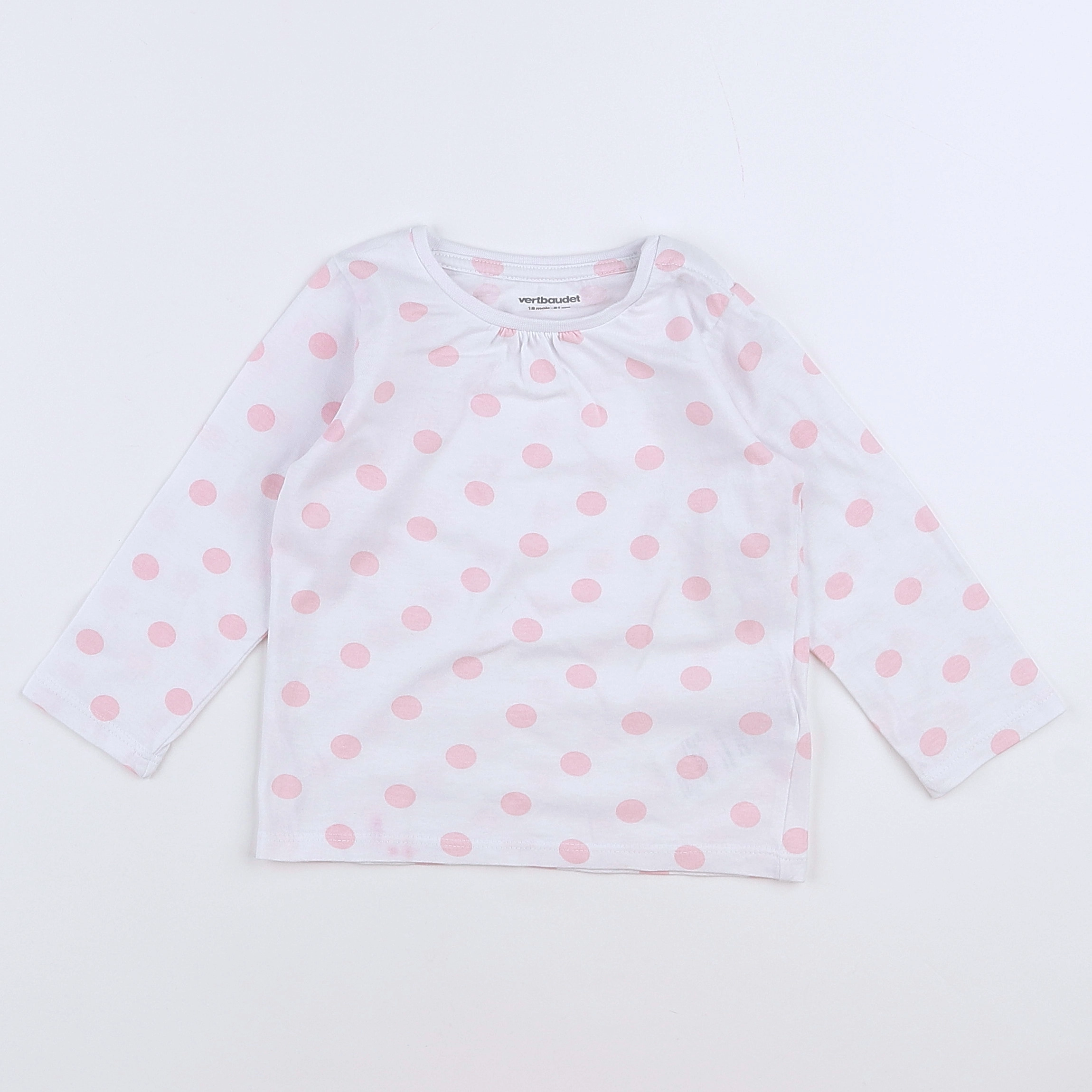Vertbaudet - tee-shirt blanc - 18 mois