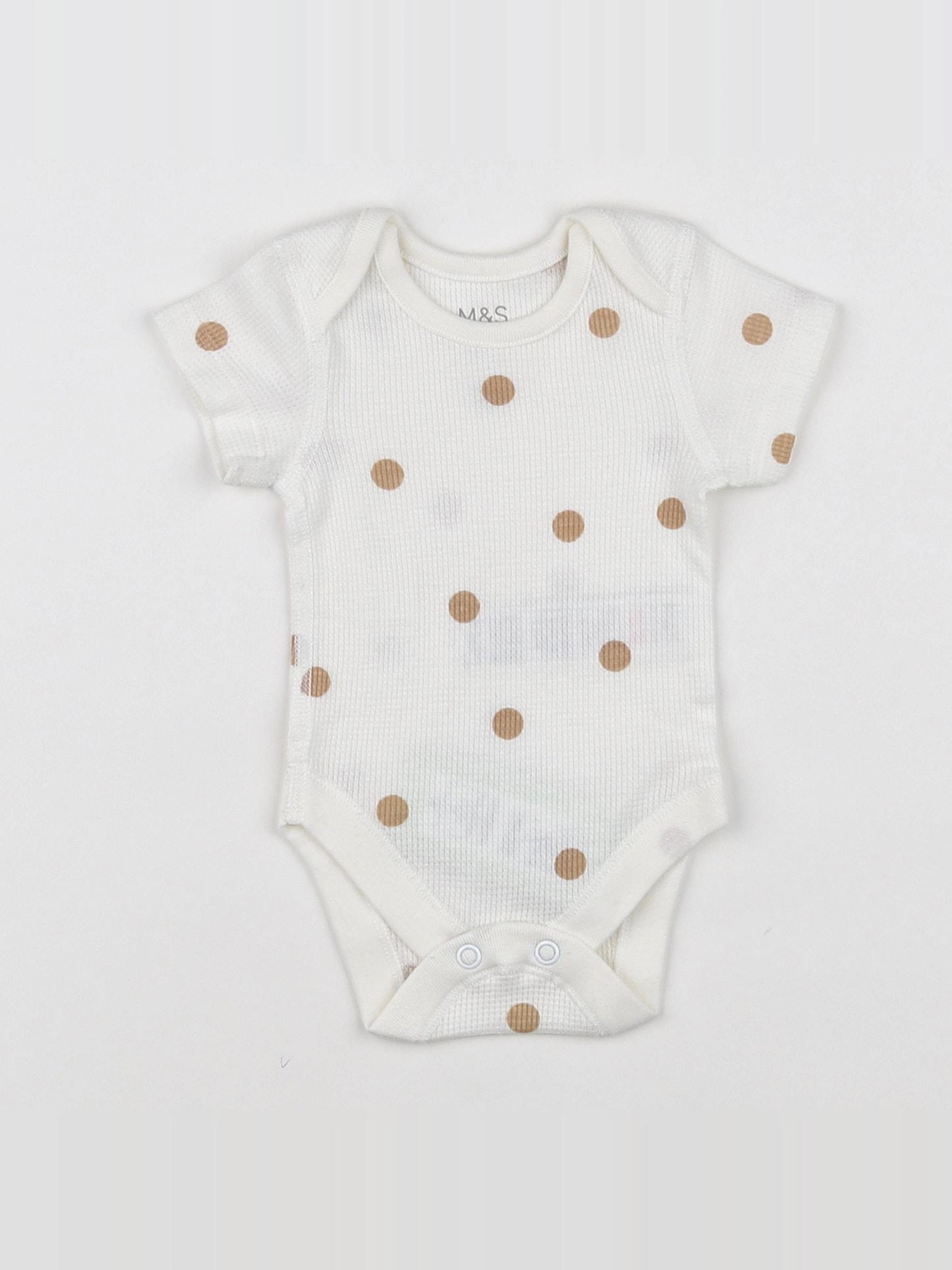 Marks & Spencer  - body blanc, or - 0 mois