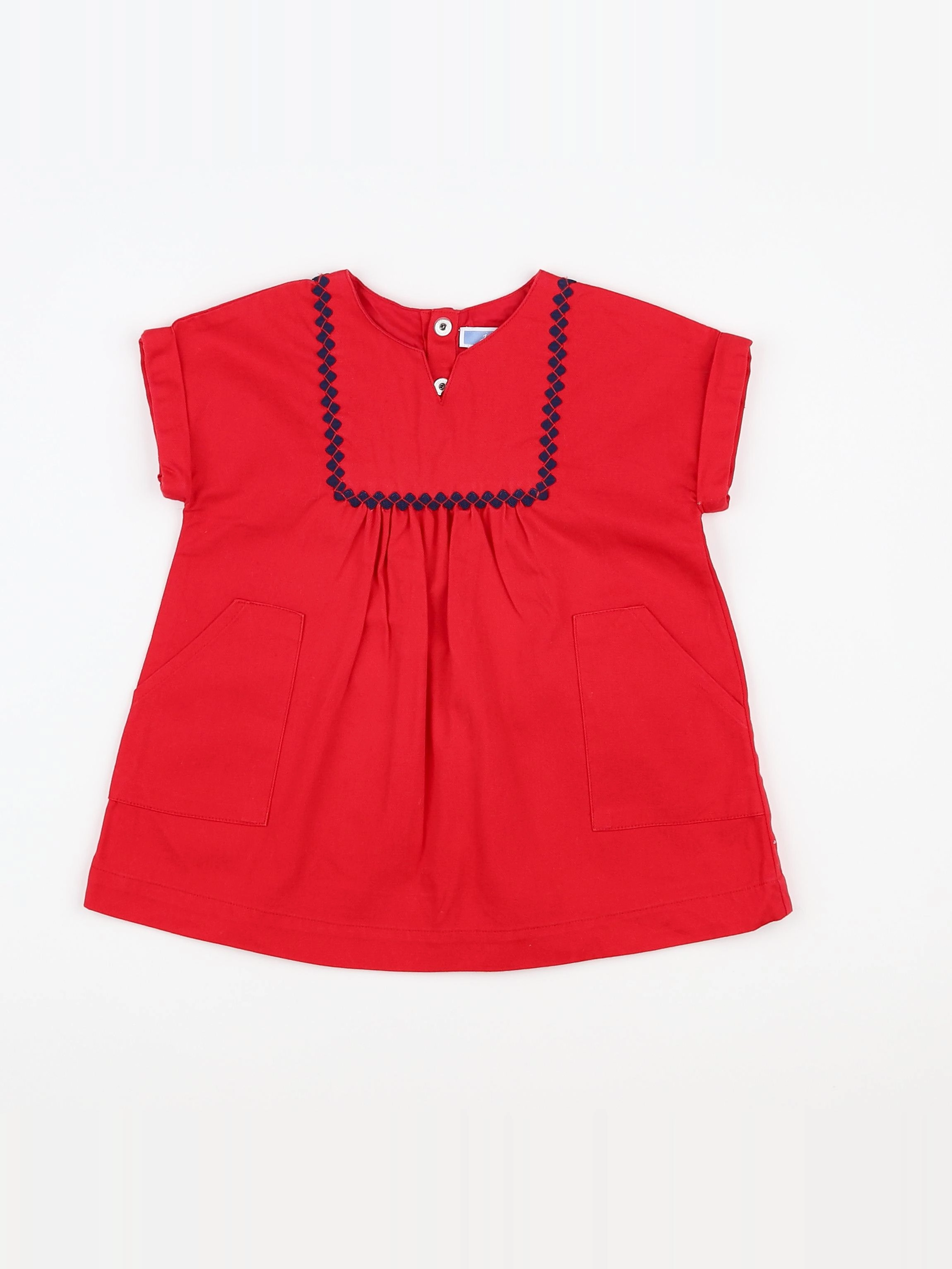 Jacadi - robe rouge - 12 mois