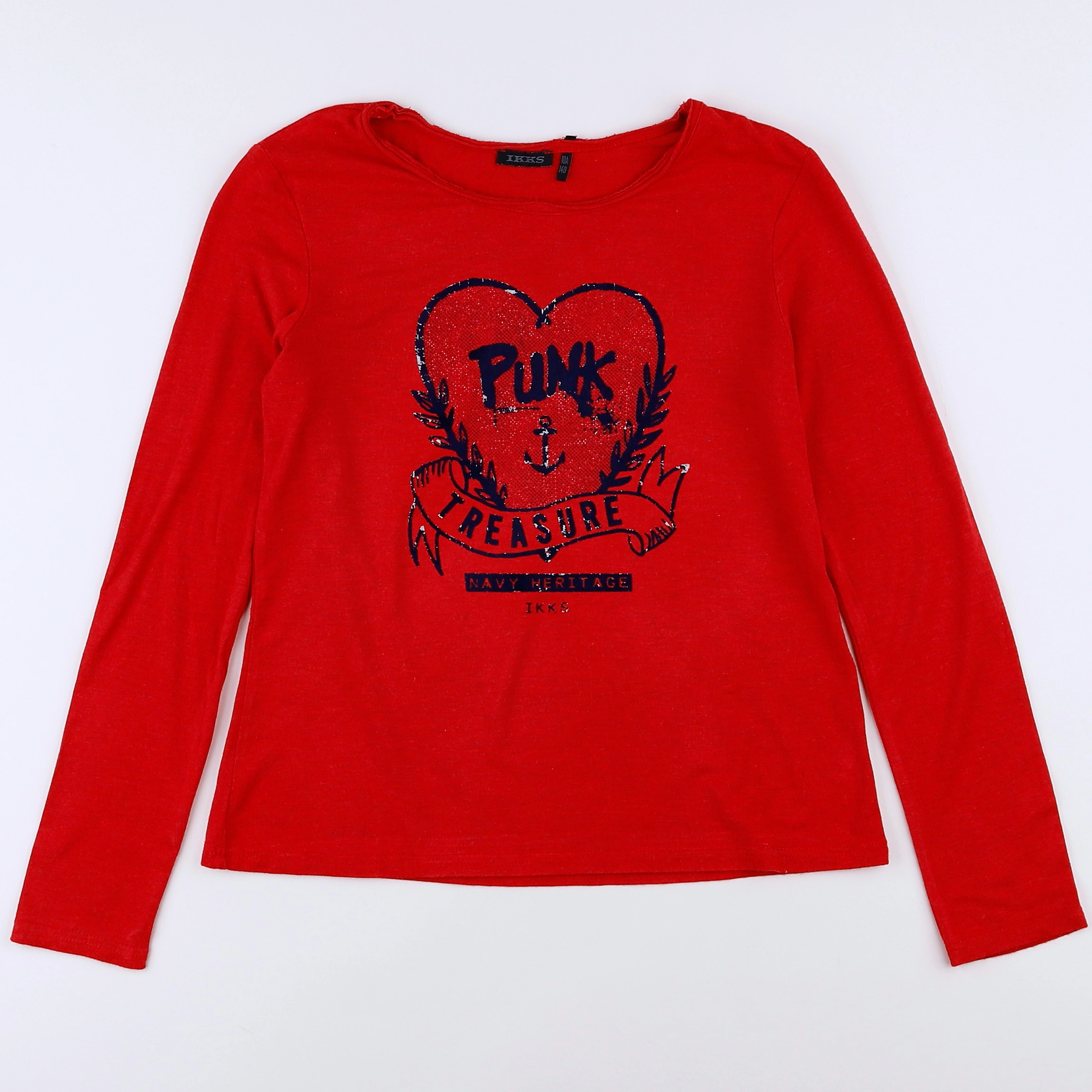 IKKS - tee-shirt rouge, bleu - 10 ans