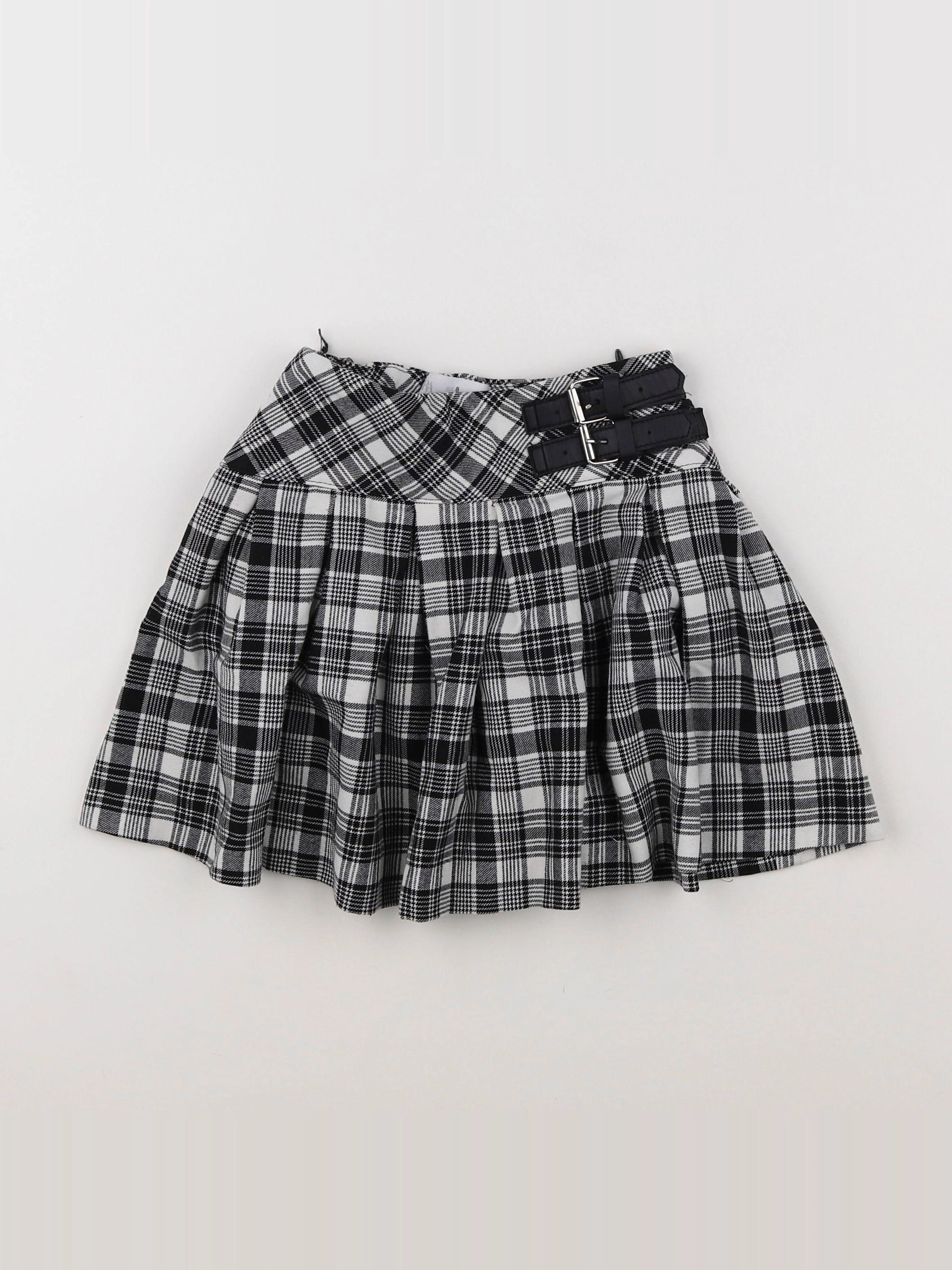Zara - jupe noir, blanc - 8 ans