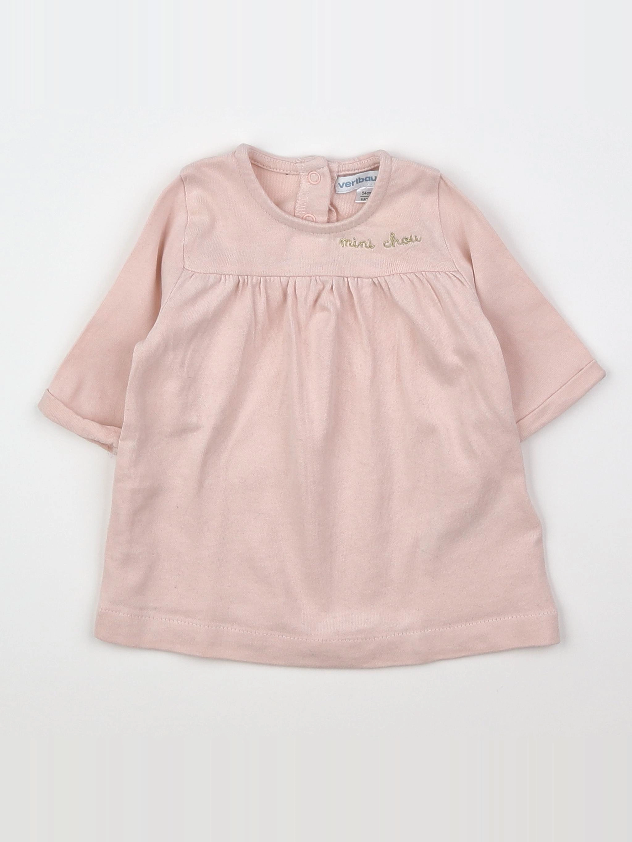 Vertbaudet - robe rose - 1 mois