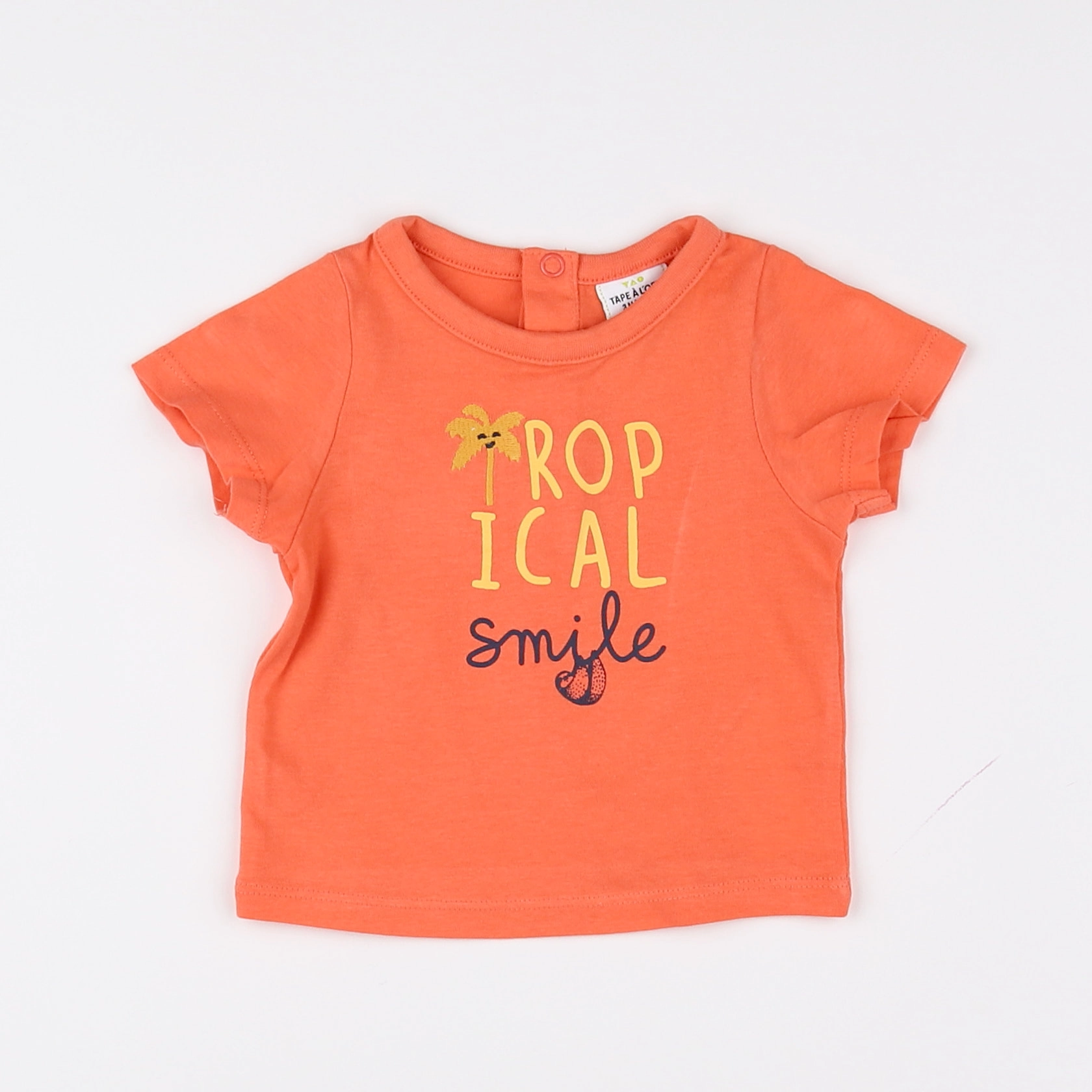 Tape à l'oeil - tee-shirt orange - 3 mois